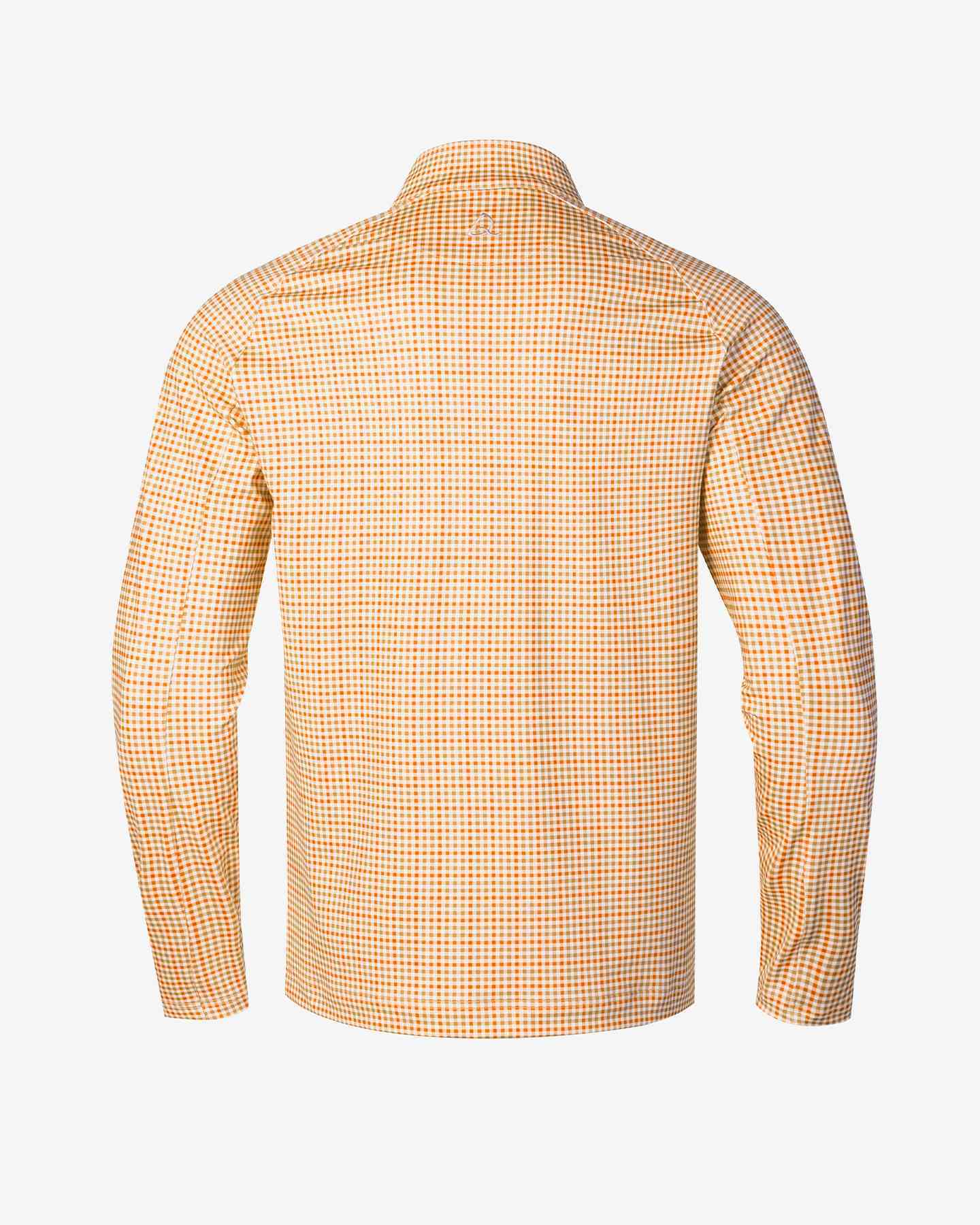 Checked Quarter Zip - Orange Pullover - Deolax