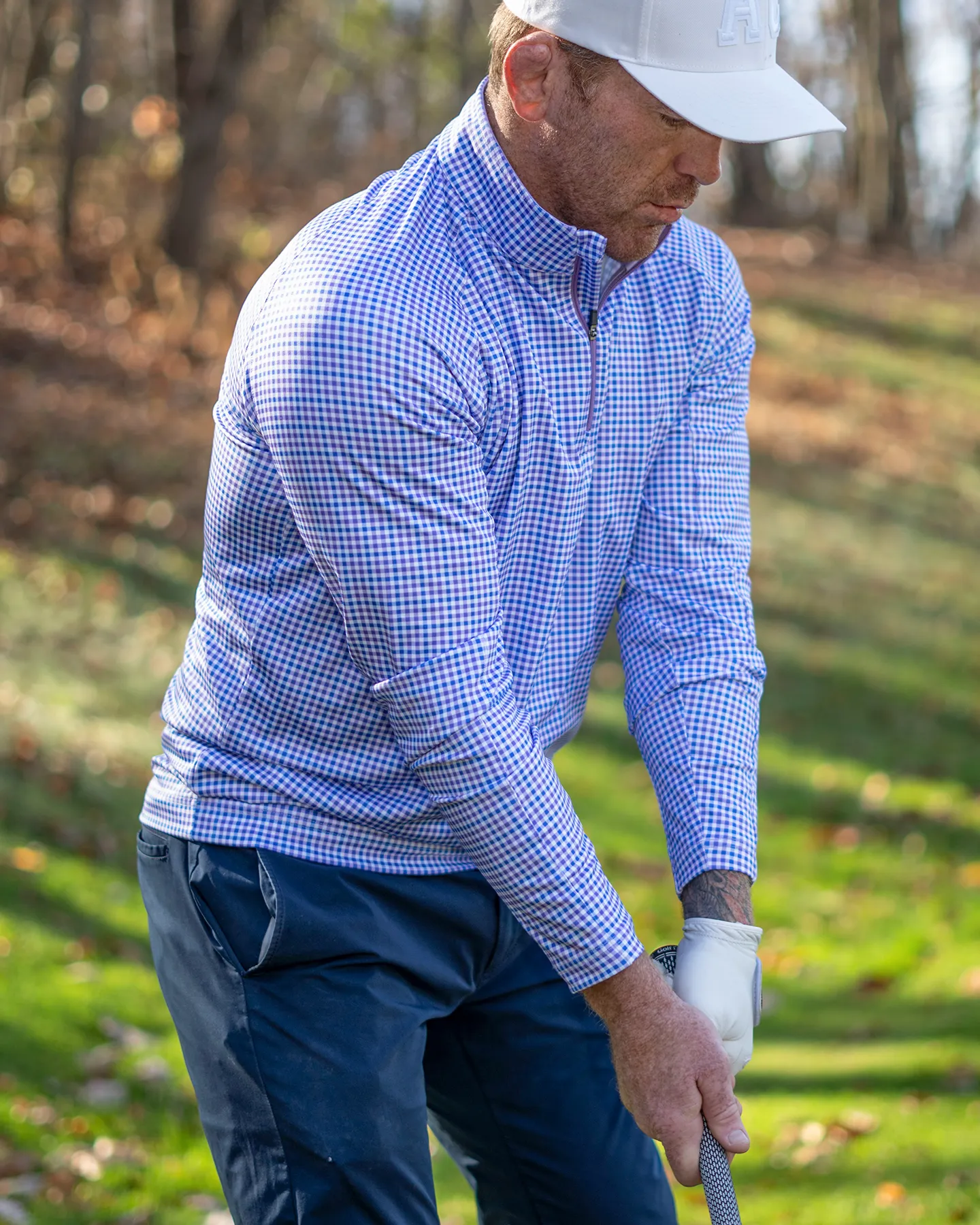 Men's Light Gray Quarter Zip | Holderness & Bourne