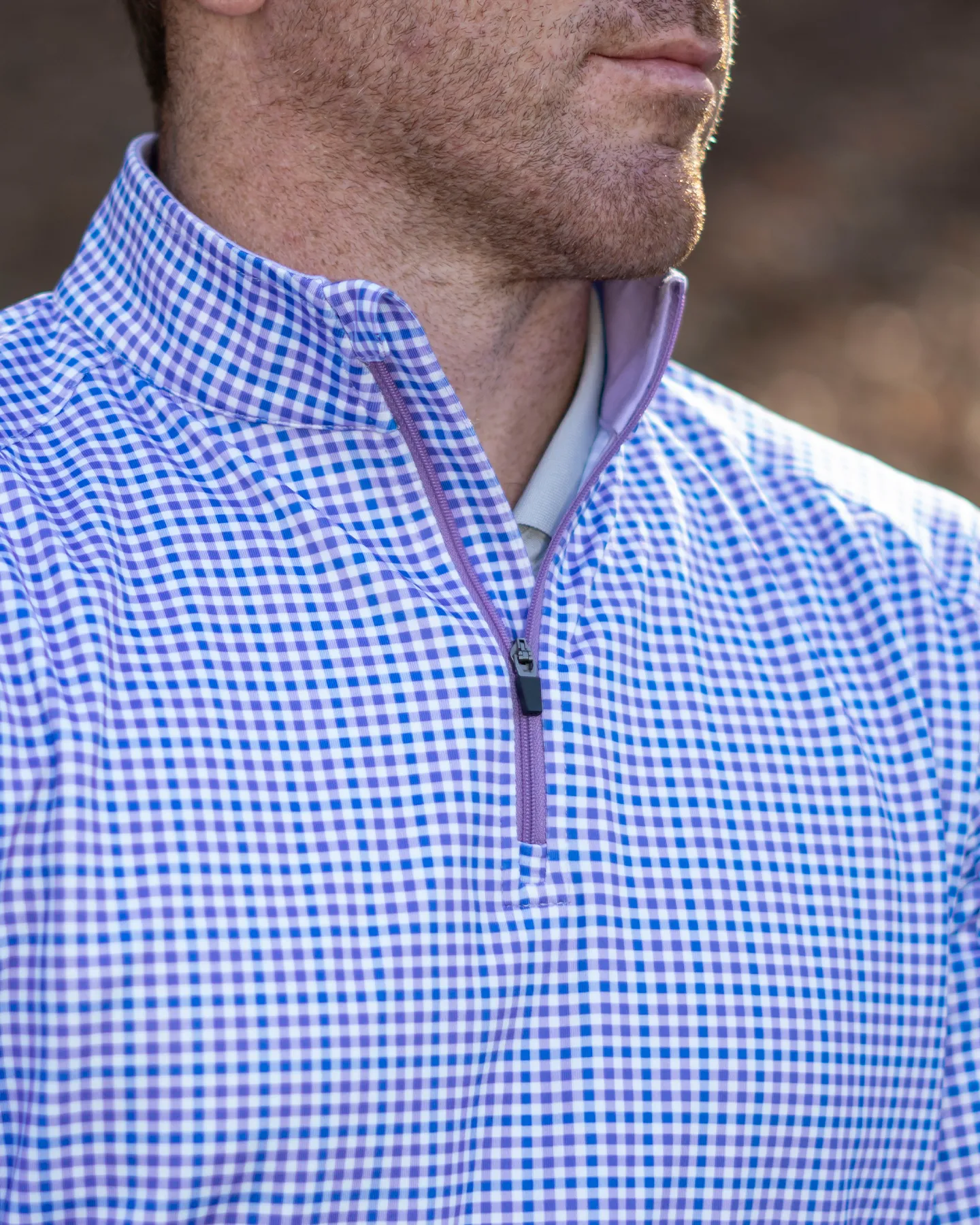 Checked Quarter Zip - Deolax
