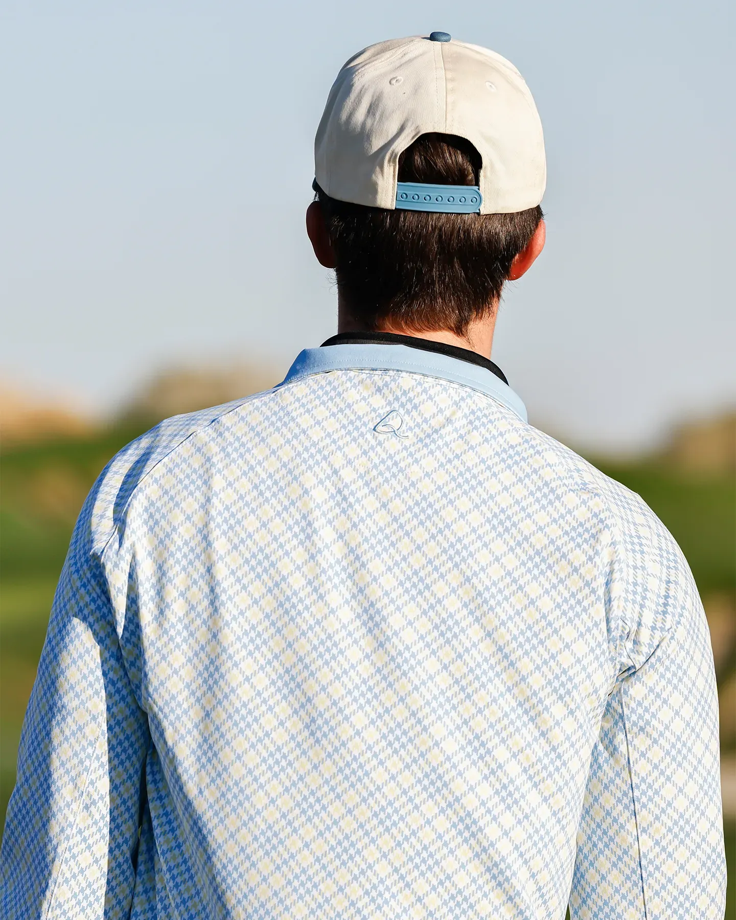 Checked Quarter Zip - Yellow