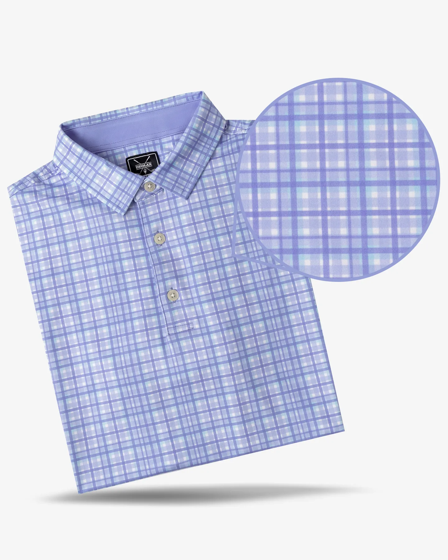 Checked Polo - Blue
