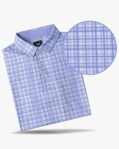 Checked Polo - Blue