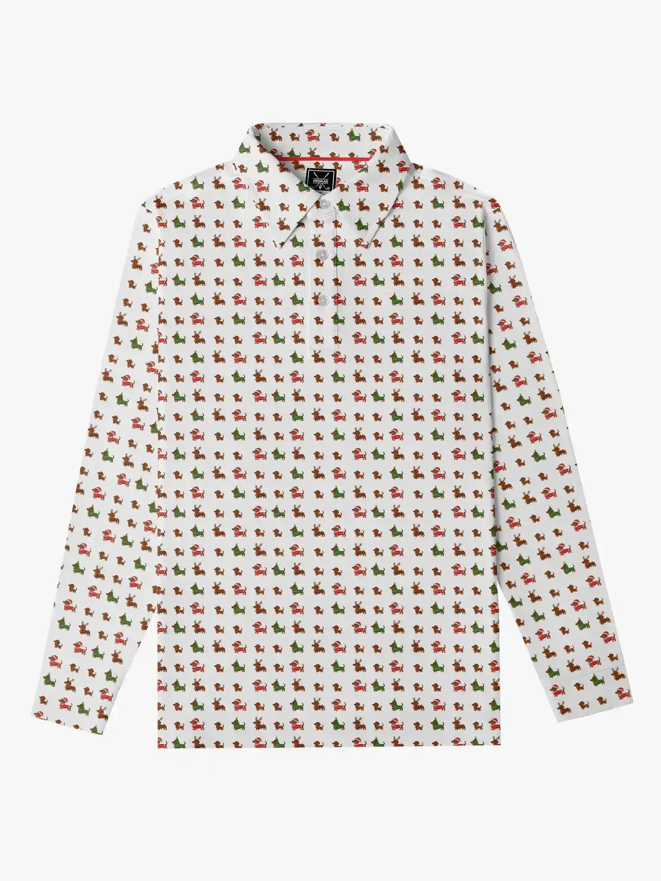Christmas Dachshund Long Sleeve Polo - Deolax