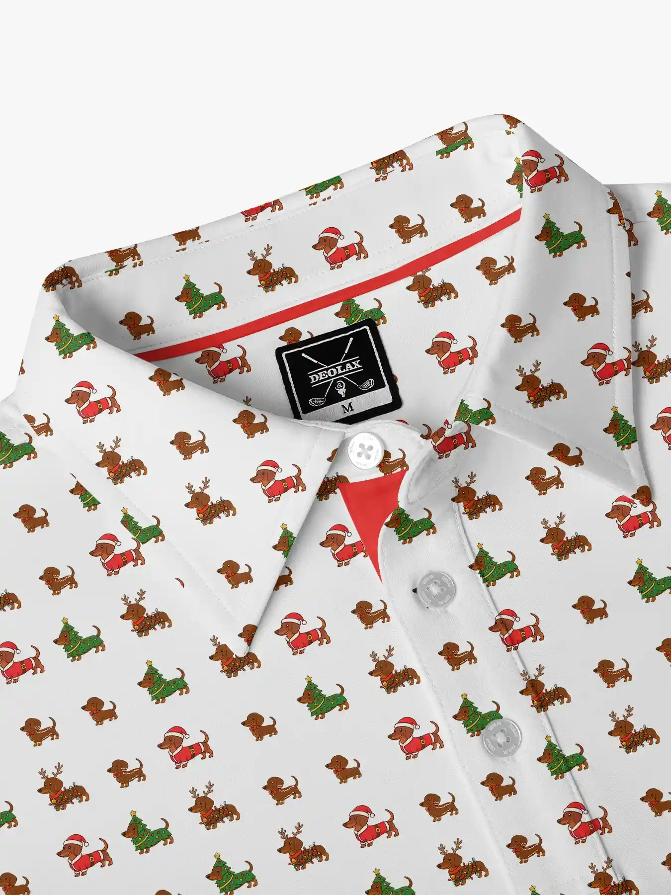 Christmas Dachshund Long Sleeve Polo - Deolax