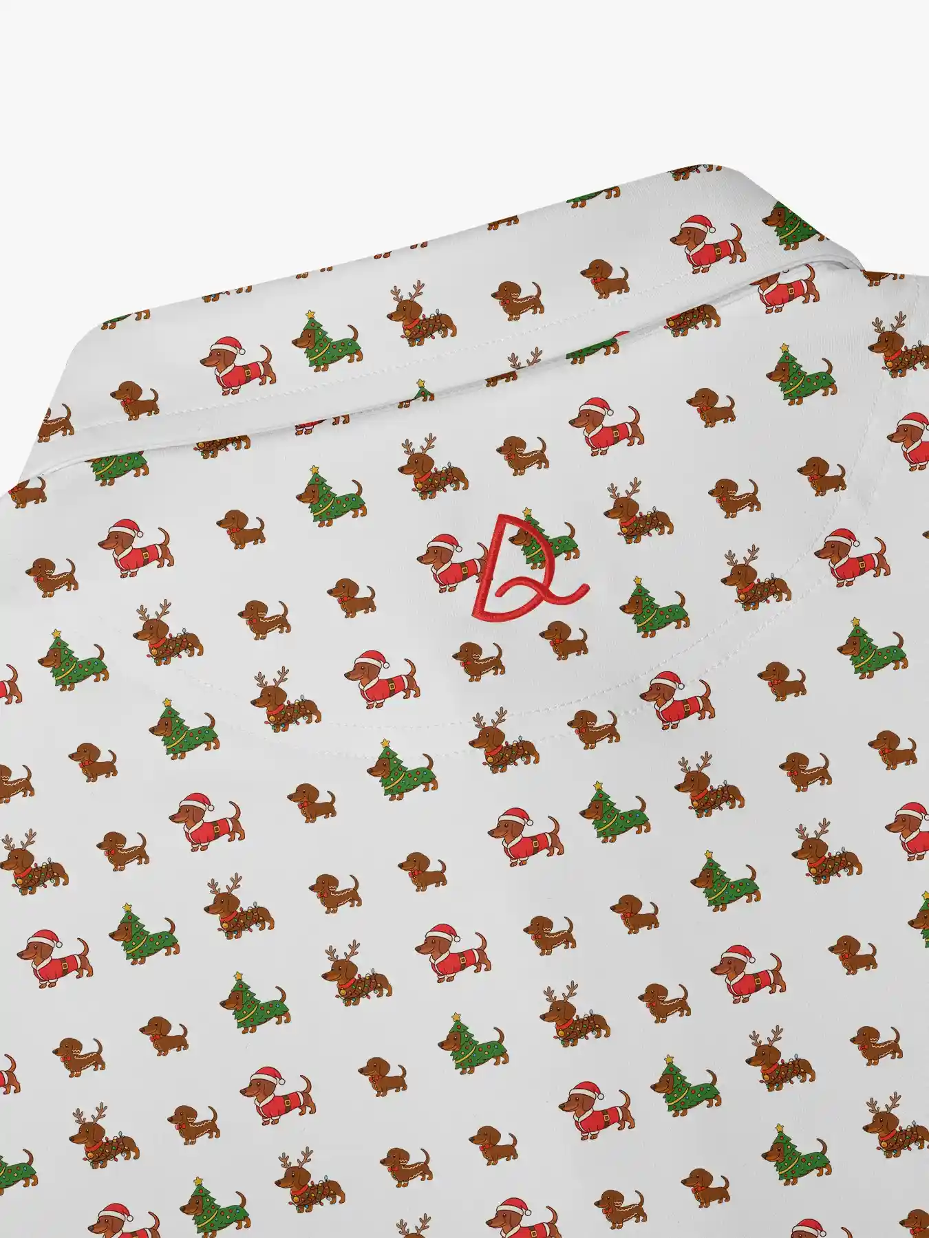Christmas Dachshund Long Sleeve Polo - Deolax