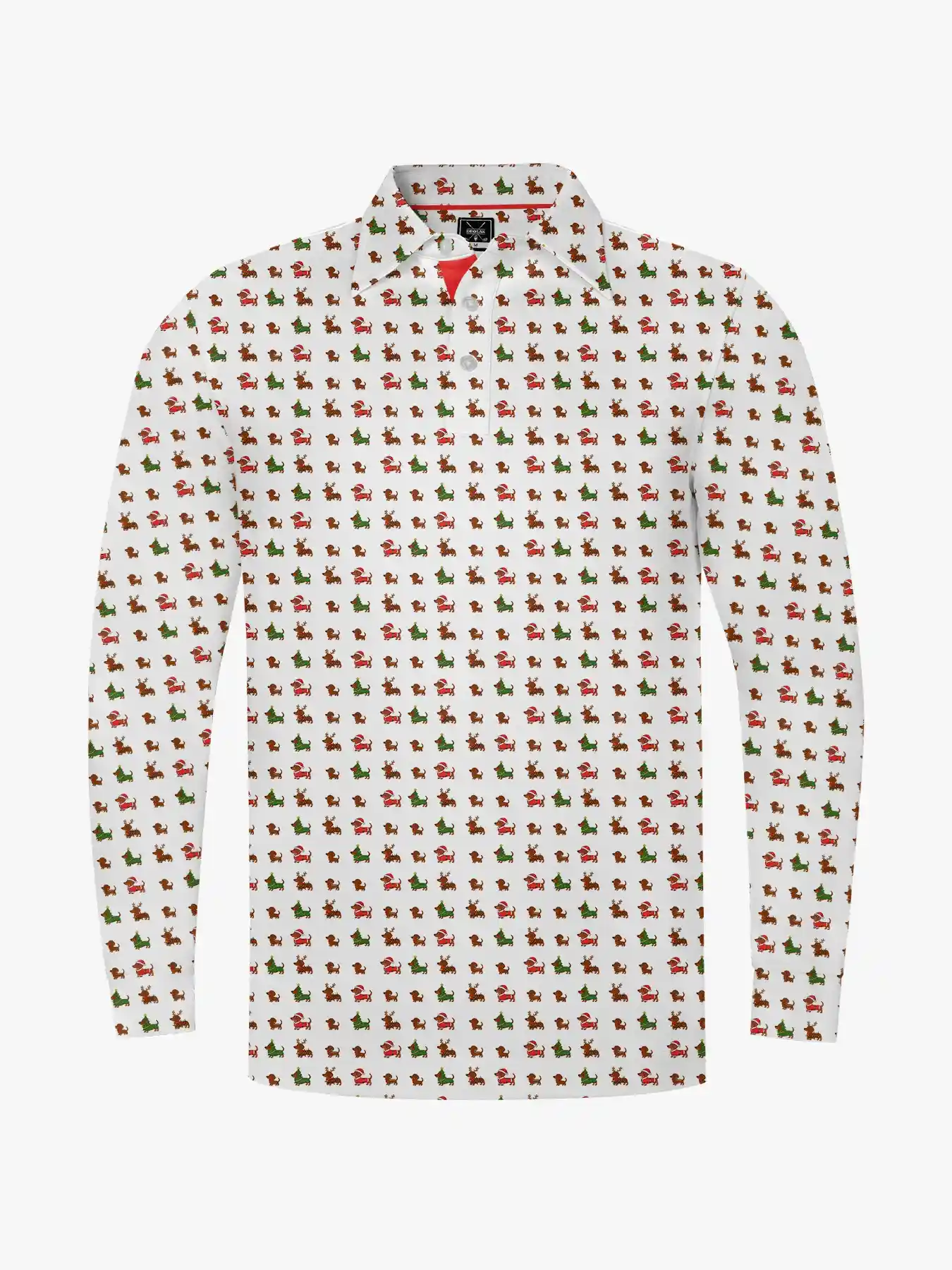 Christmas Dachshund Long Sleeve Polo - Deolax
