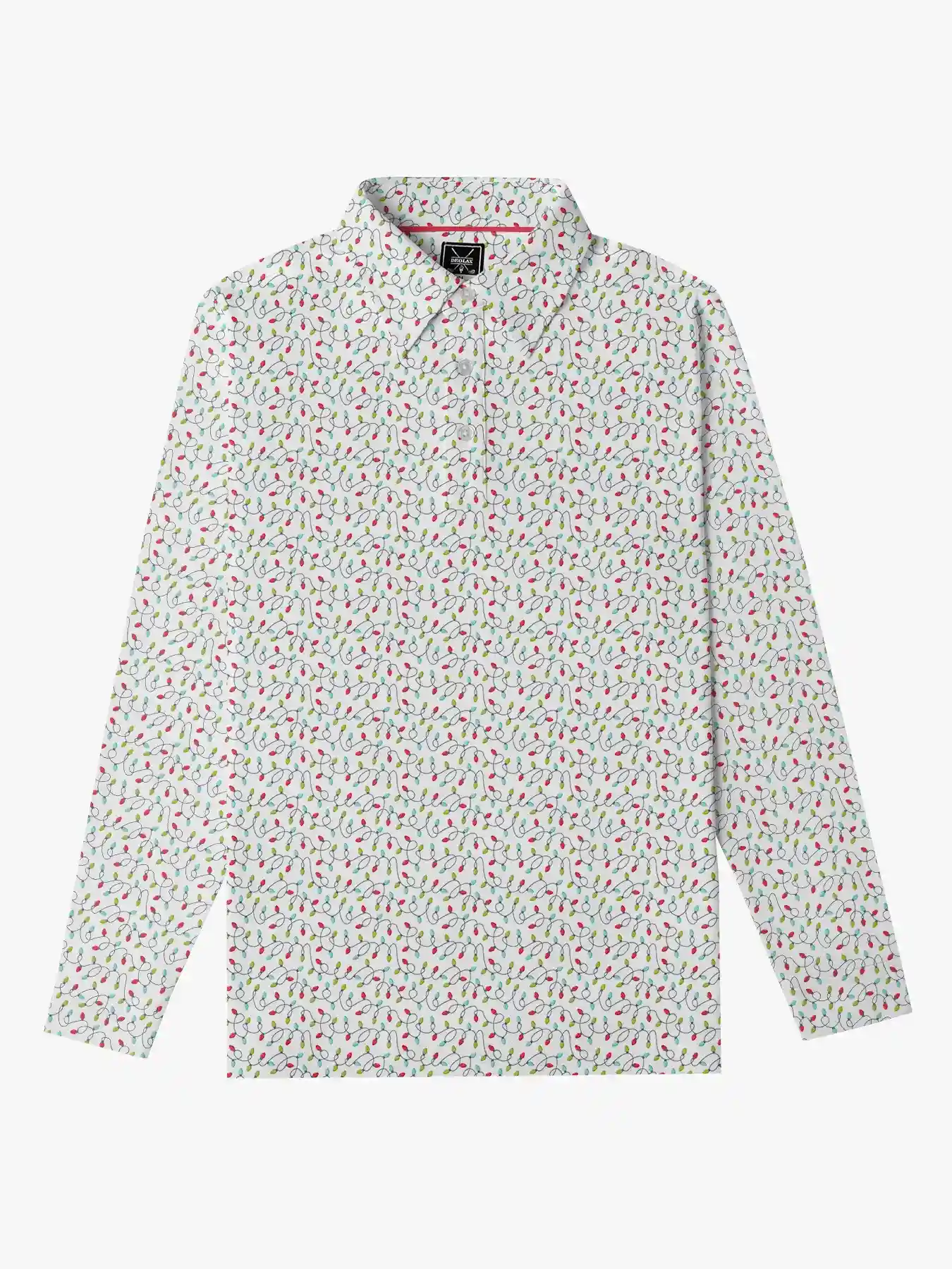 Christmas Light Long Sleeve Polo - Deolax