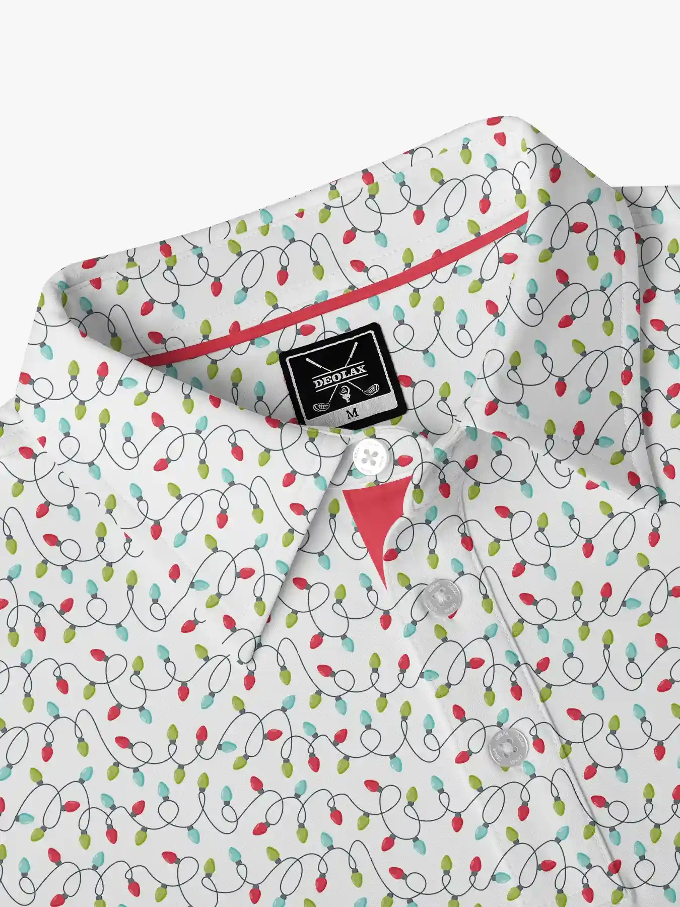 Christmas Light Long Sleeve Polo - Deolax