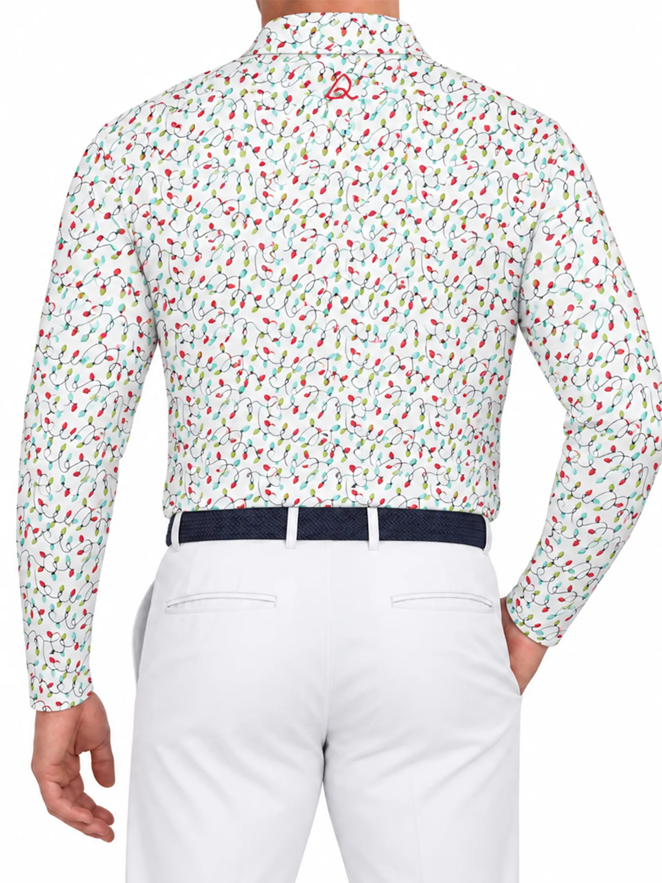 Christmas Light Long Sleeve Polo