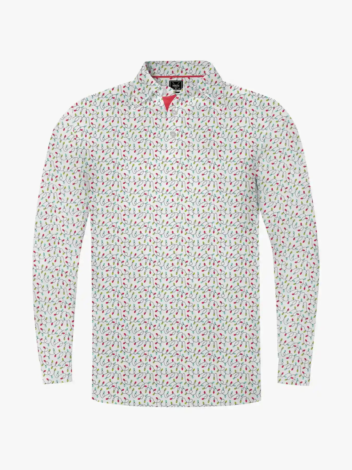Christmas Light Long Sleeve Polo - Deolax