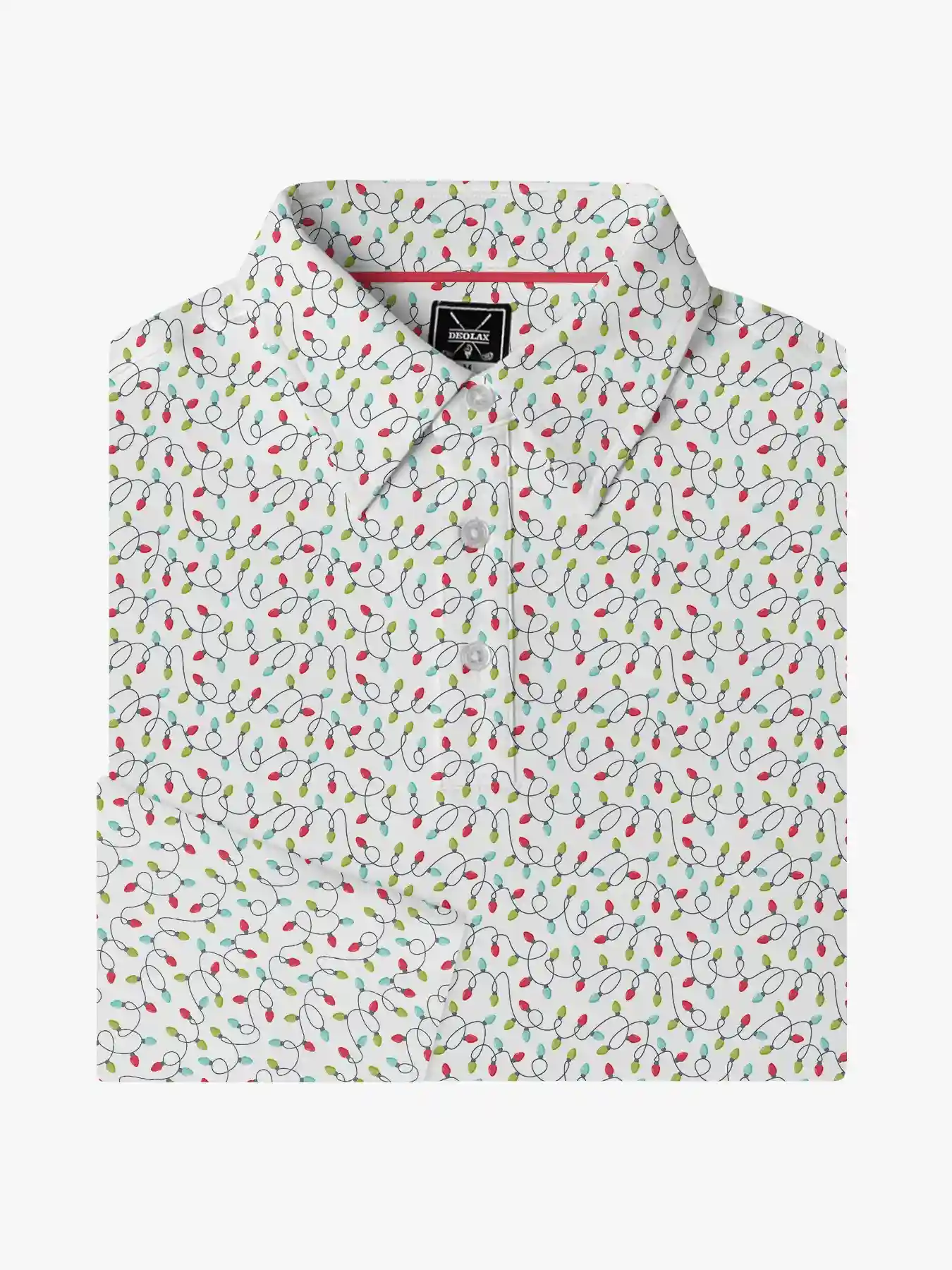 Christmas Light Long Sleeve Polo - Deolax