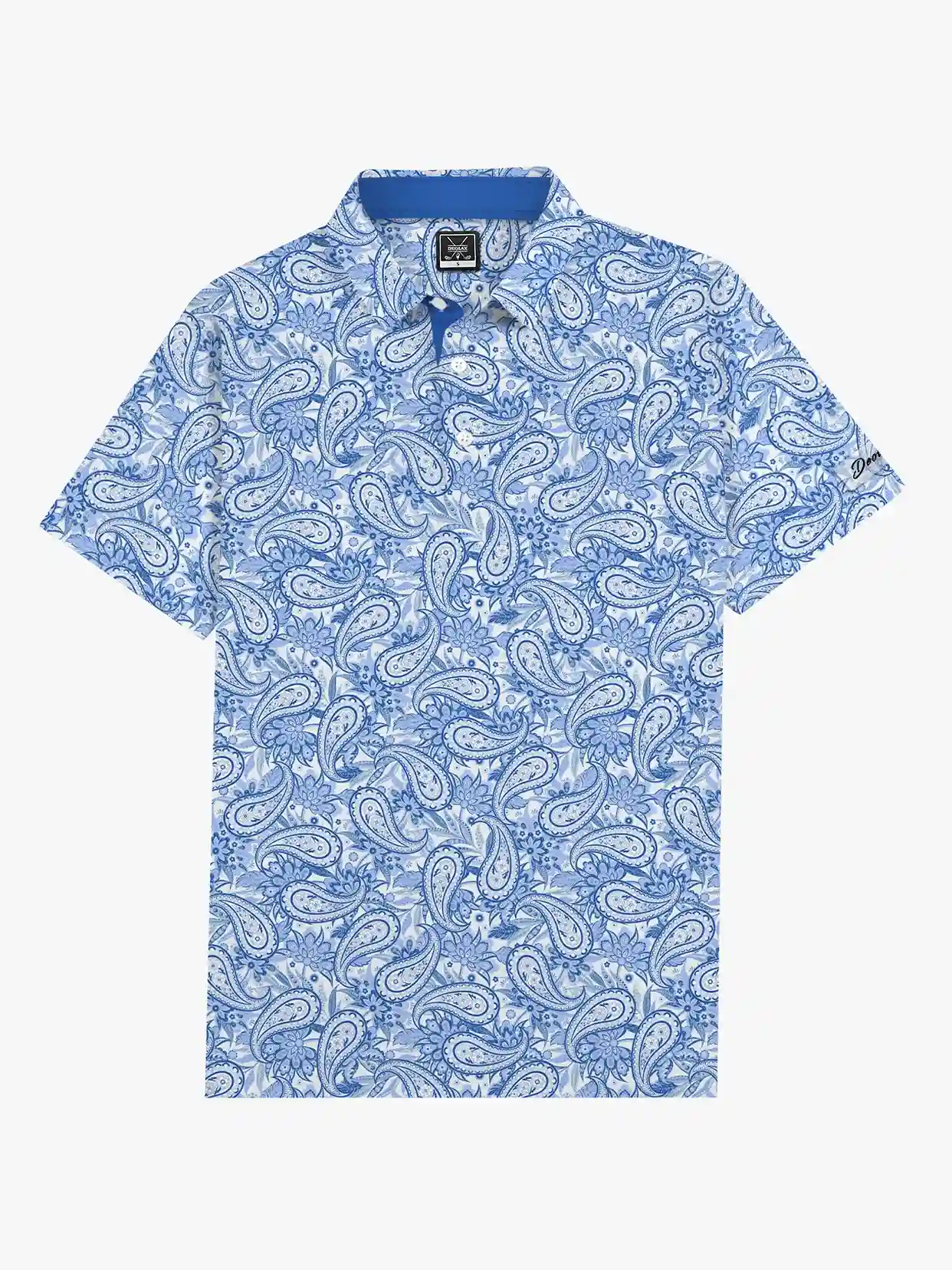 Classic Men's Blue Paisley Polo - Deolax