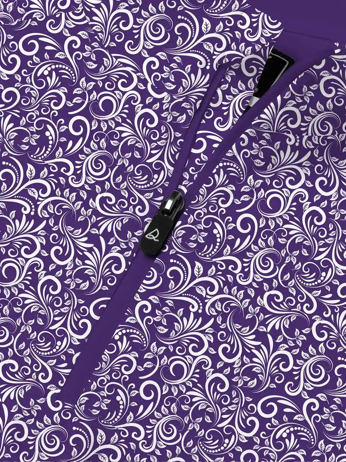 Classic Purple Paisley Quarter Zip - Deolax