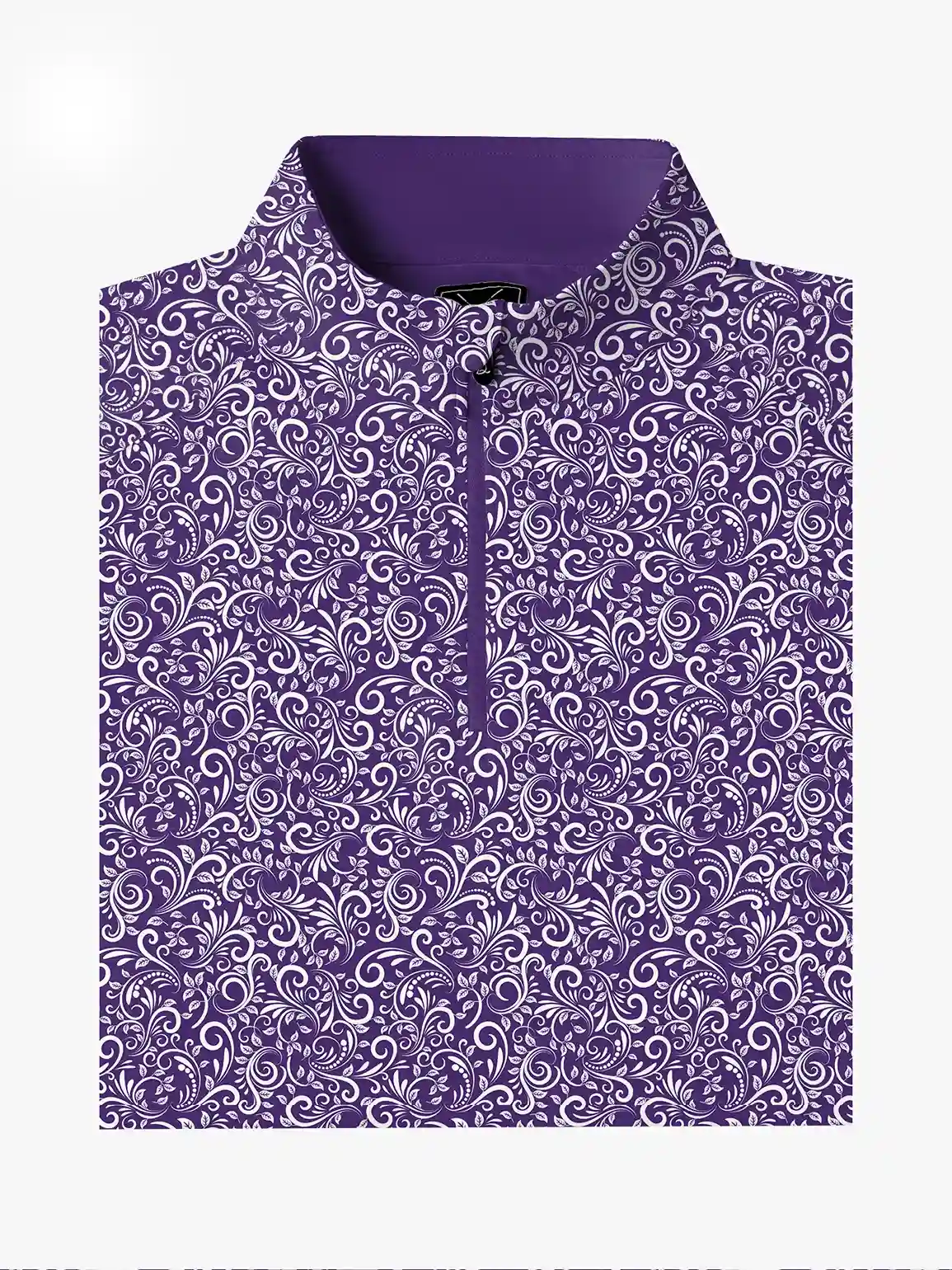 Classic Purple Paisley Quarter Zip - Deolax