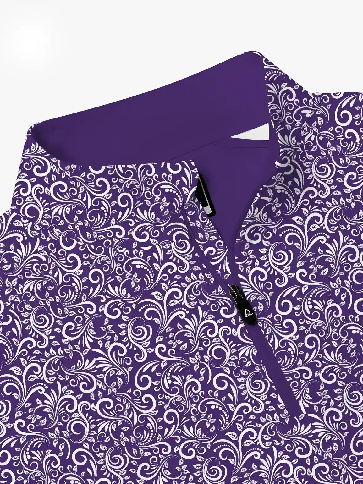 Classic Purple Paisley Quarter Zip - Deolax