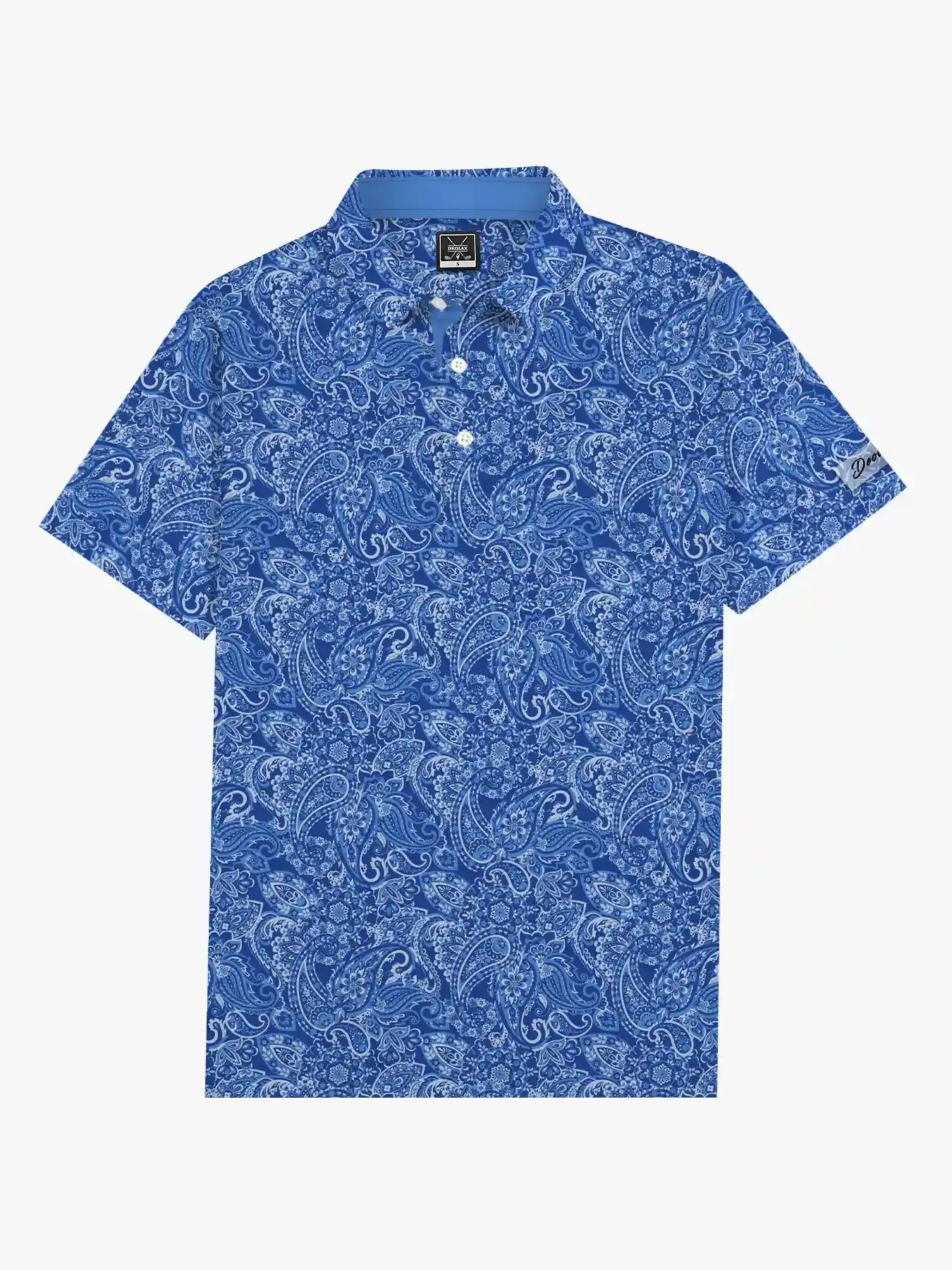Clubhouse Men's Blue Paisley Polo - Deolax