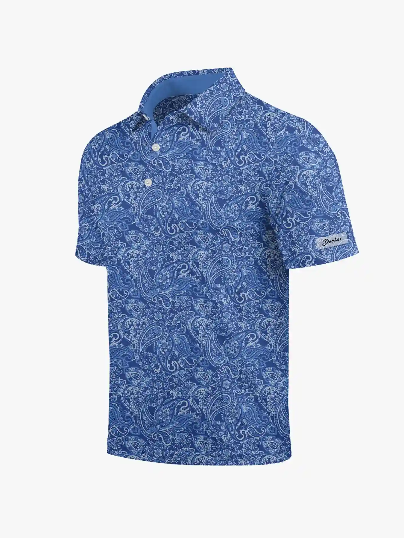 Clubhouse Men's Blue Paisley Polo - Deolax