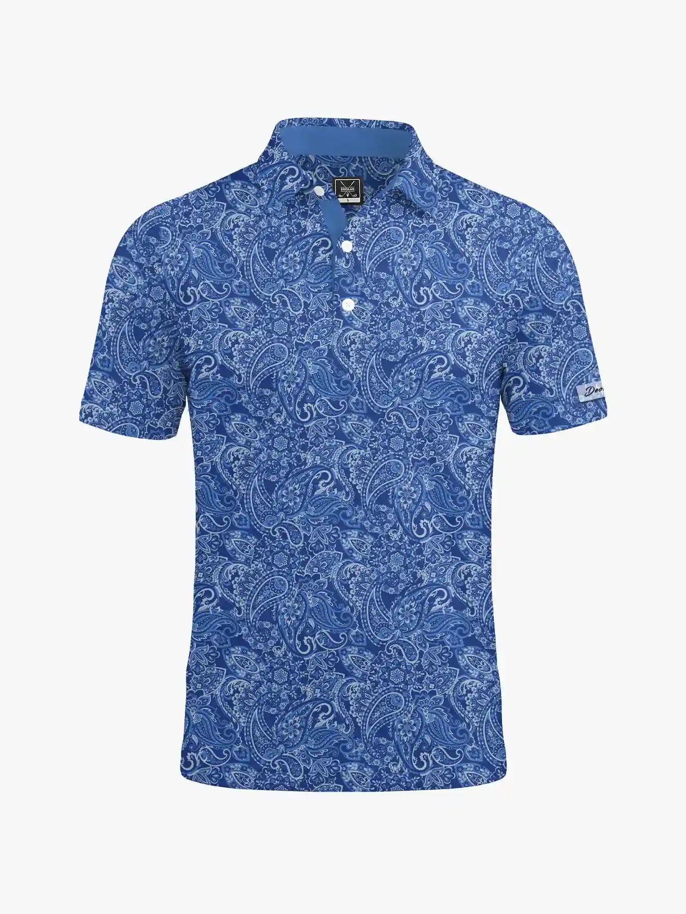 Clubhouse Men's Blue Paisley Polo - Deolax