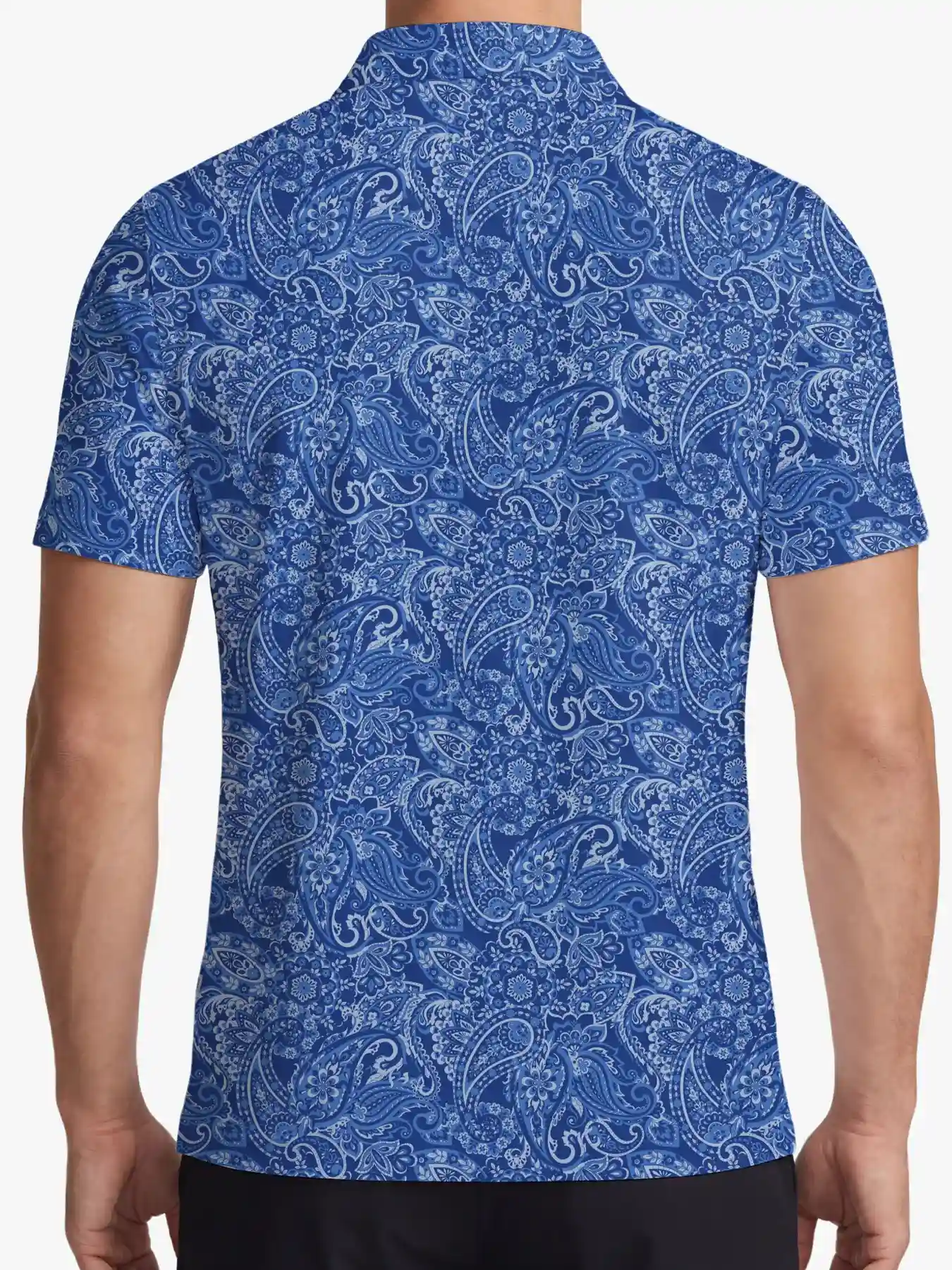 Clubhouse Men's Blue Paisley Polo - Deolax