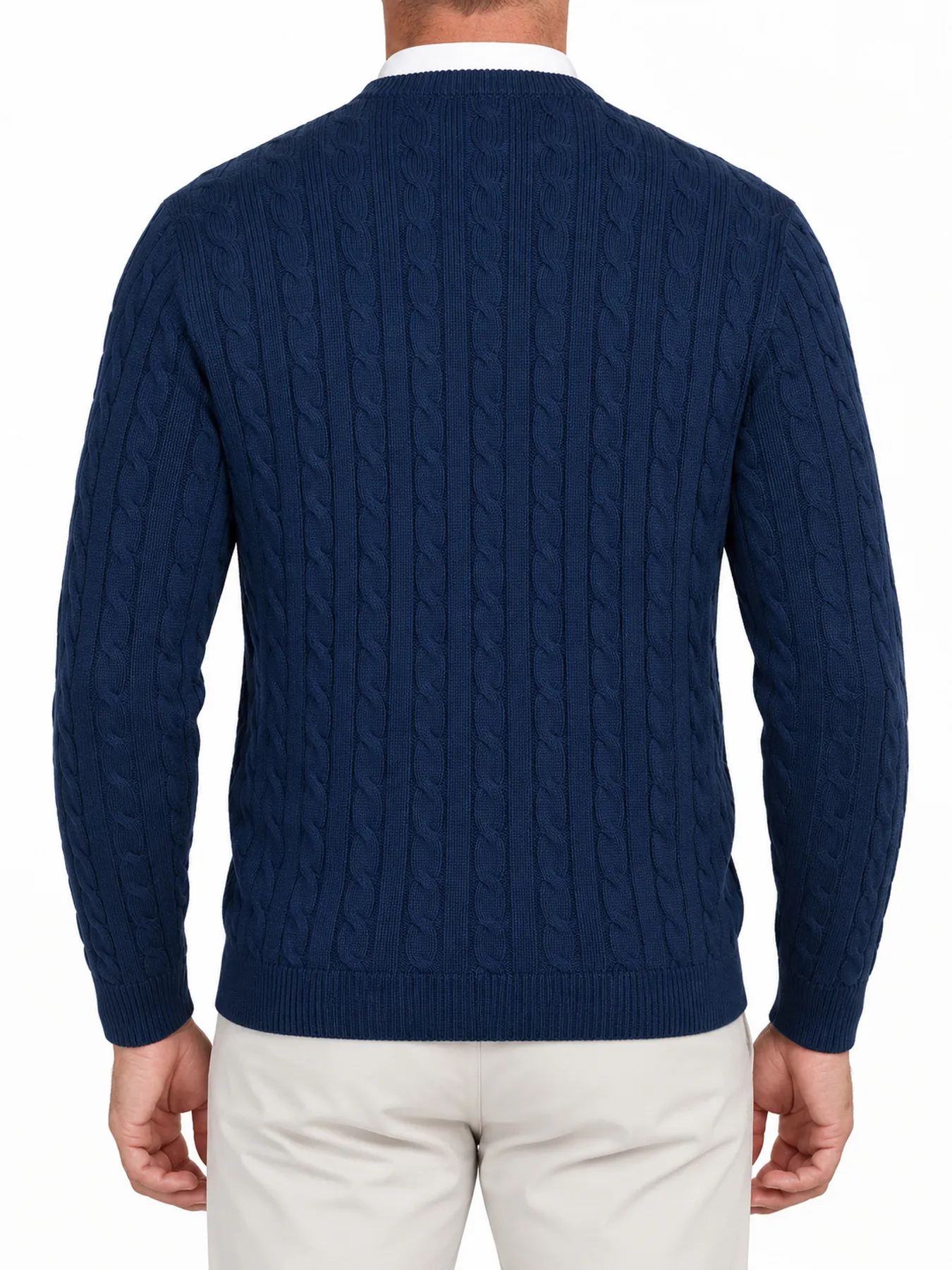 Clubhouse Cable-Knit Cotton Sweater