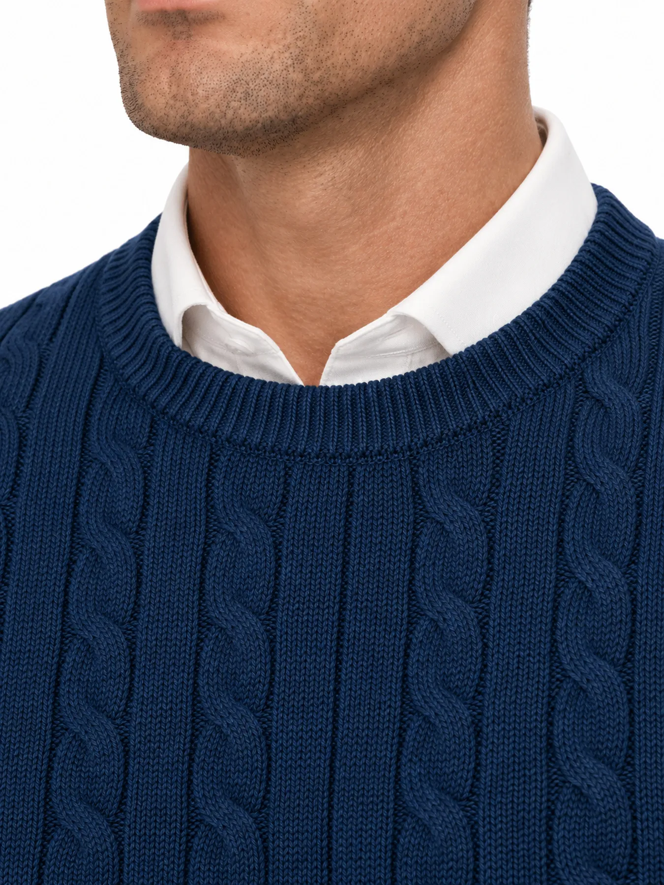Clubhouse Cable-Knit Cotton Sweater