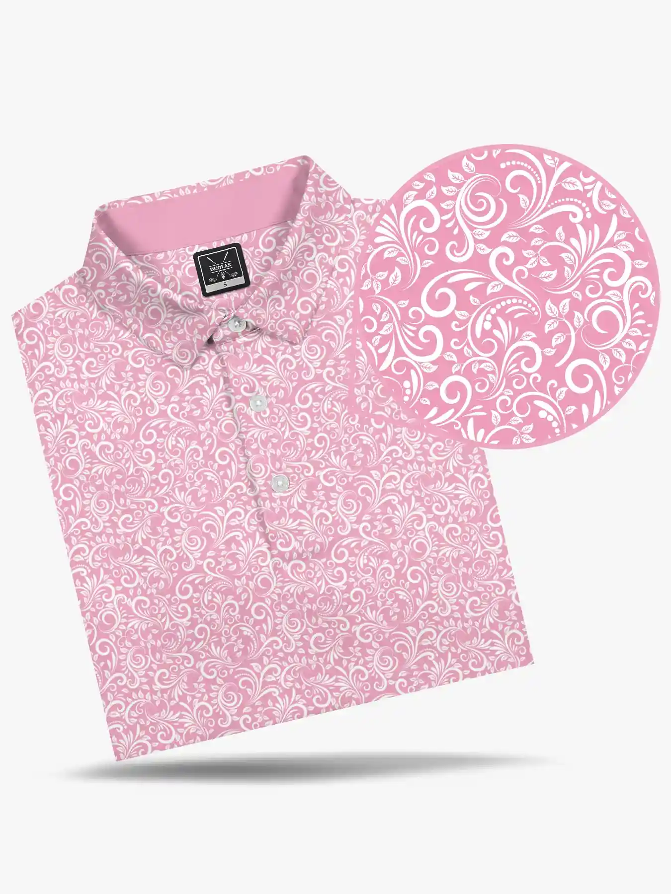 Clubhouse Men's Pink Paisley Polo - Deolax