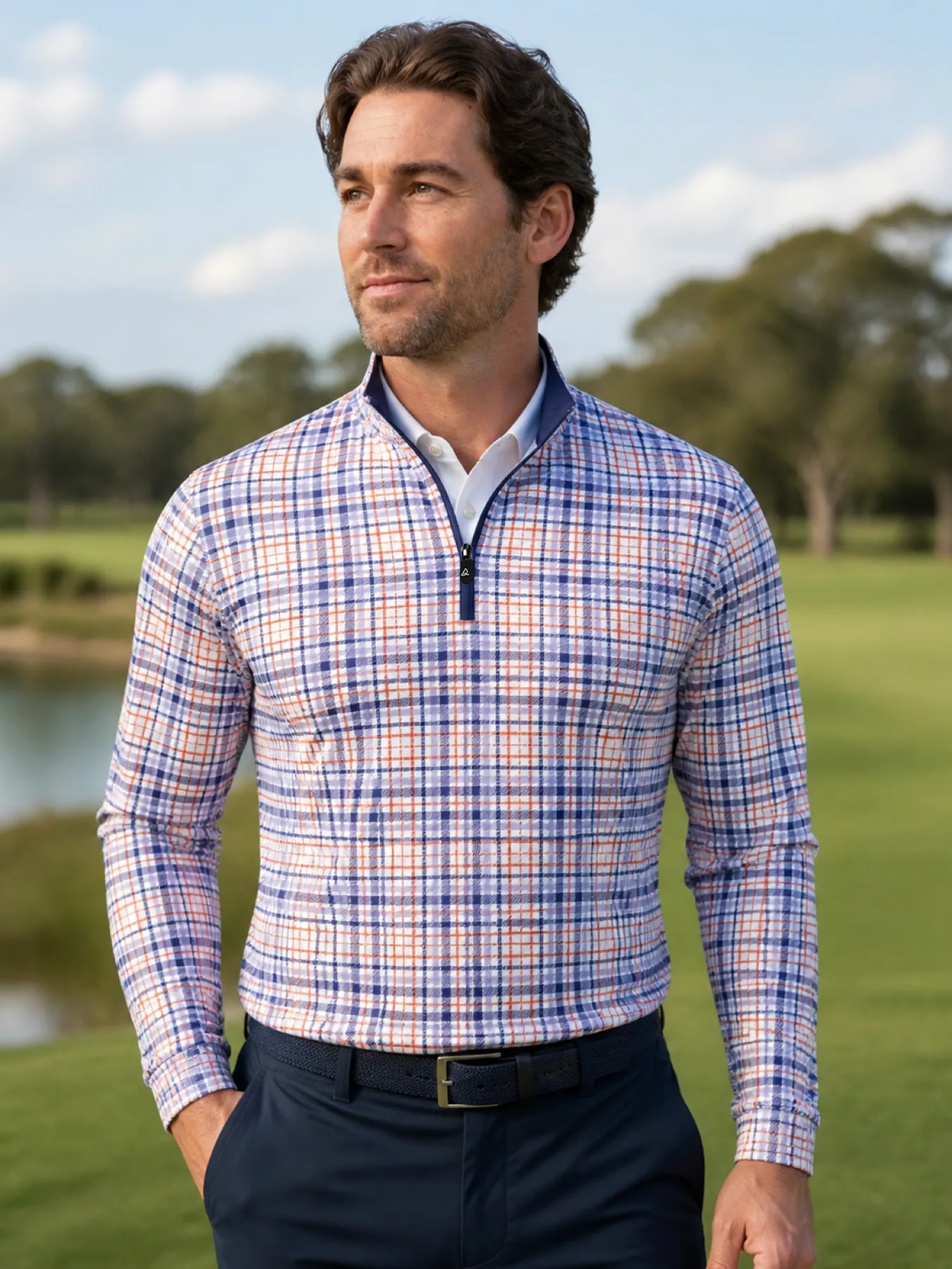 Clubhouse Tattersall Quarter Zip