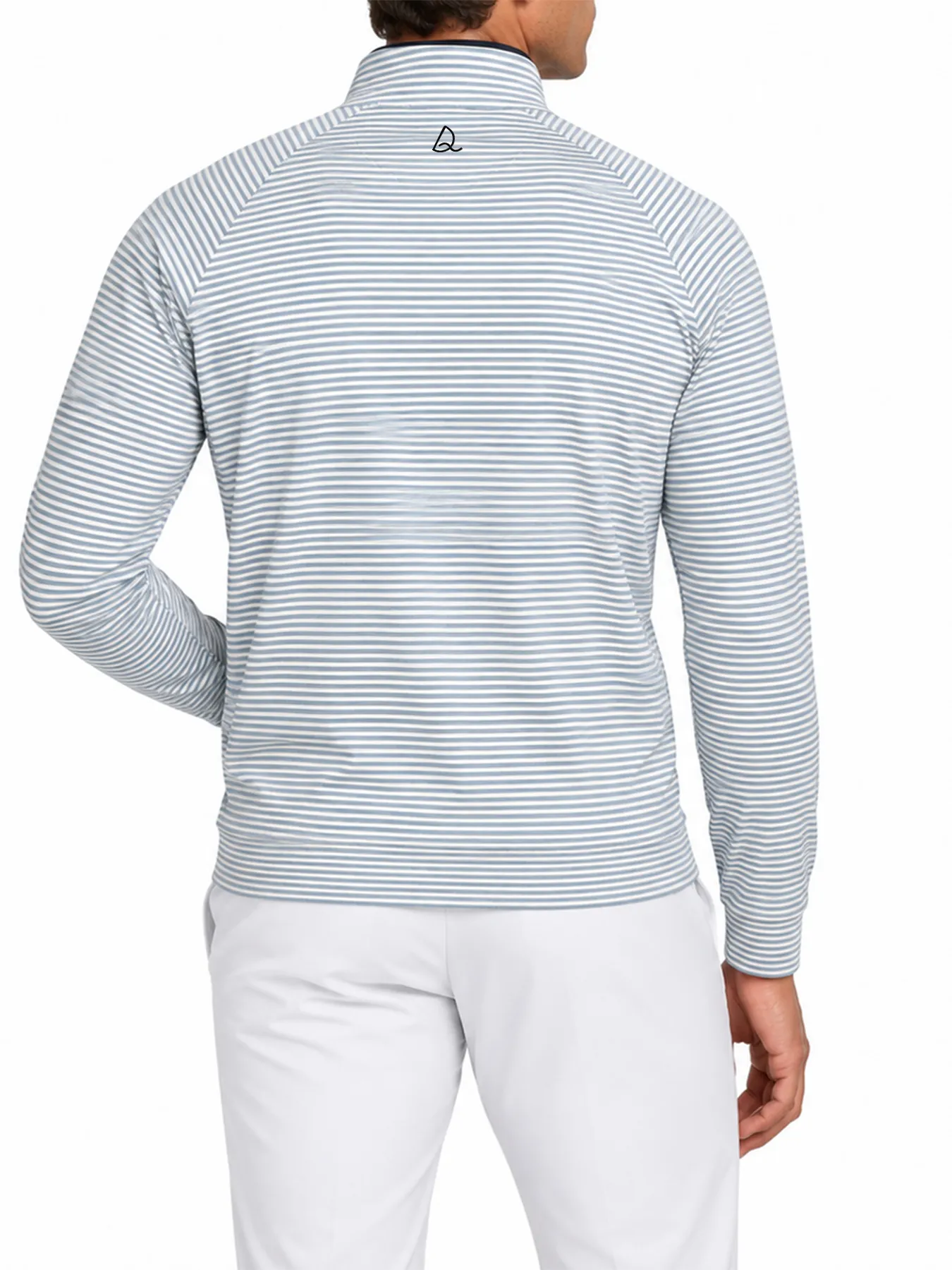Coastal Micro-Stripe 1/4 Zip