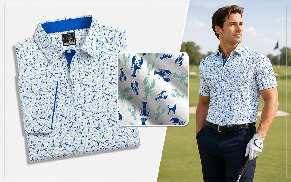 Crawfish Boil Blue Polo