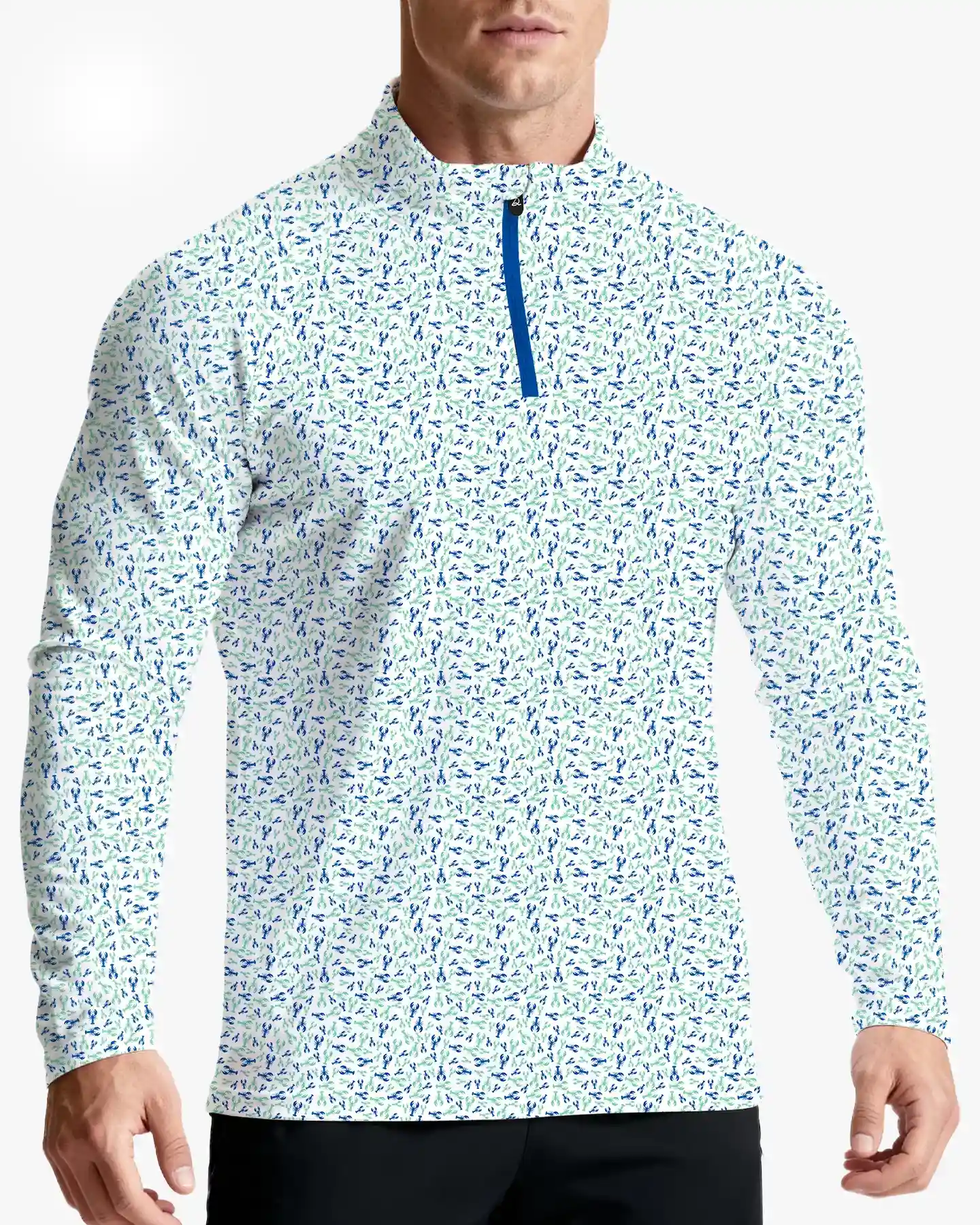 Crawfish Boil Harbor Blue Quarter Zip - Deolax