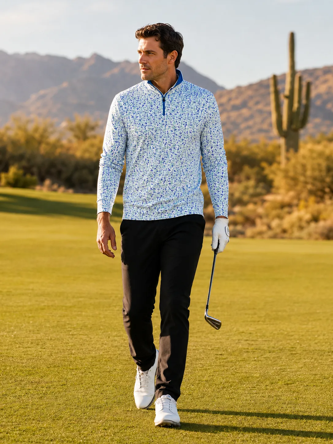 Crawfish Boil Quarter Zip - Harbor Blue