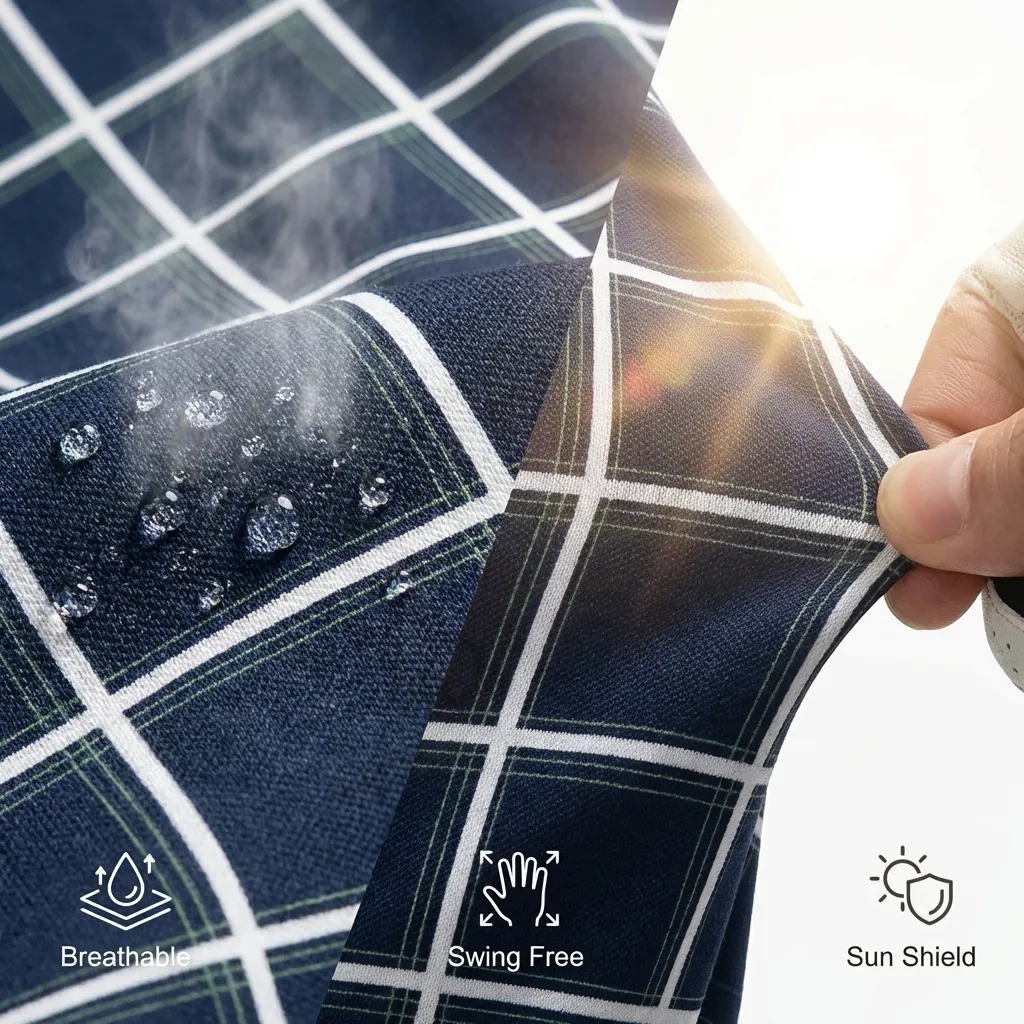 Dark Tartan Polo fabric - Deolax