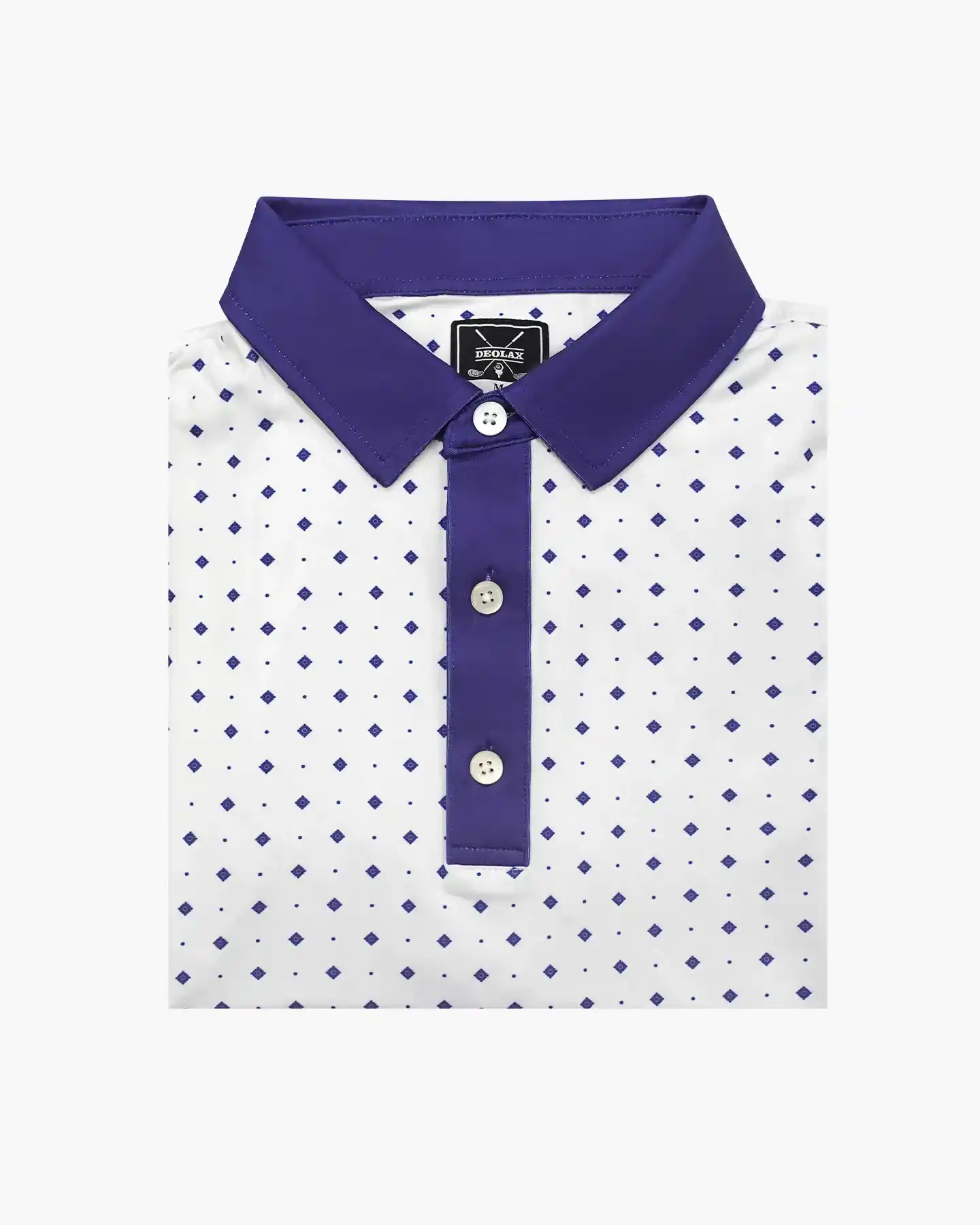 Deco Print White Golf Polo