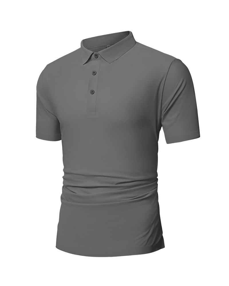 Stay Cool Performance Grey Seamless Stretch Polo - Deolax Golf Shirts