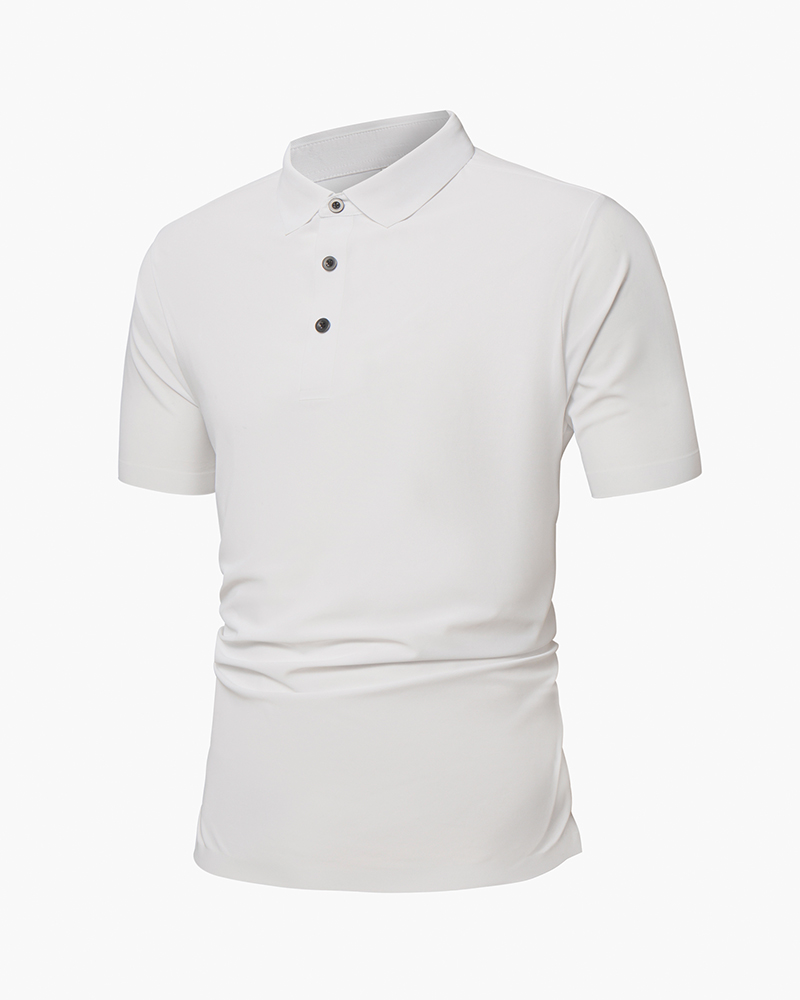 Stay Cool Performance White Seamless Stretch Polo - Deolax Golf Shirts