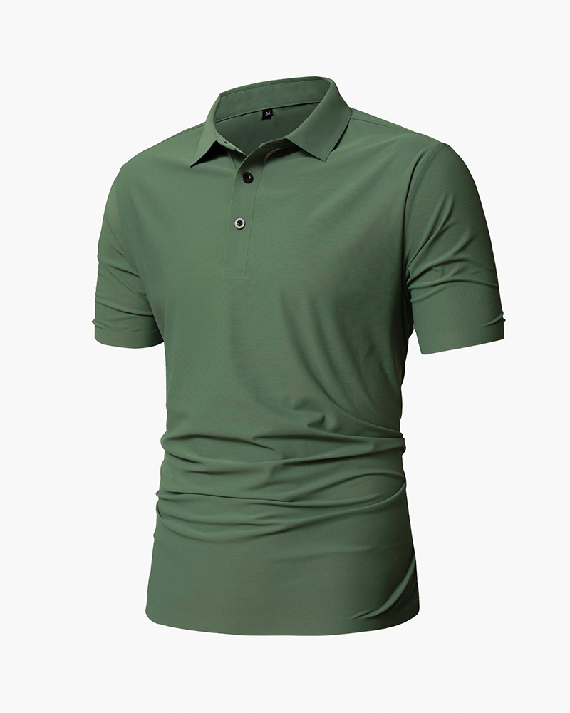 Stay Cool Performance Green Seamless Stretch Polo - Deolax Golf Shirts