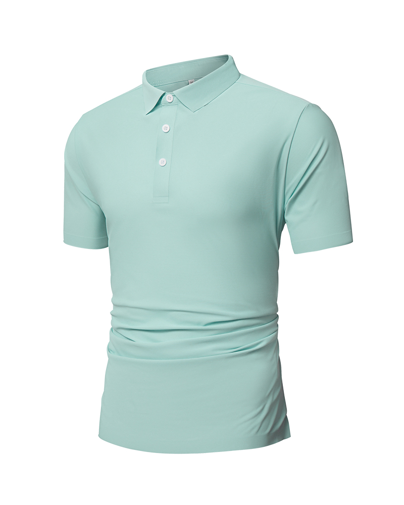 Stay Cool Performance Light Green Seamless Stretch Polo - Deolax Golf Shirts