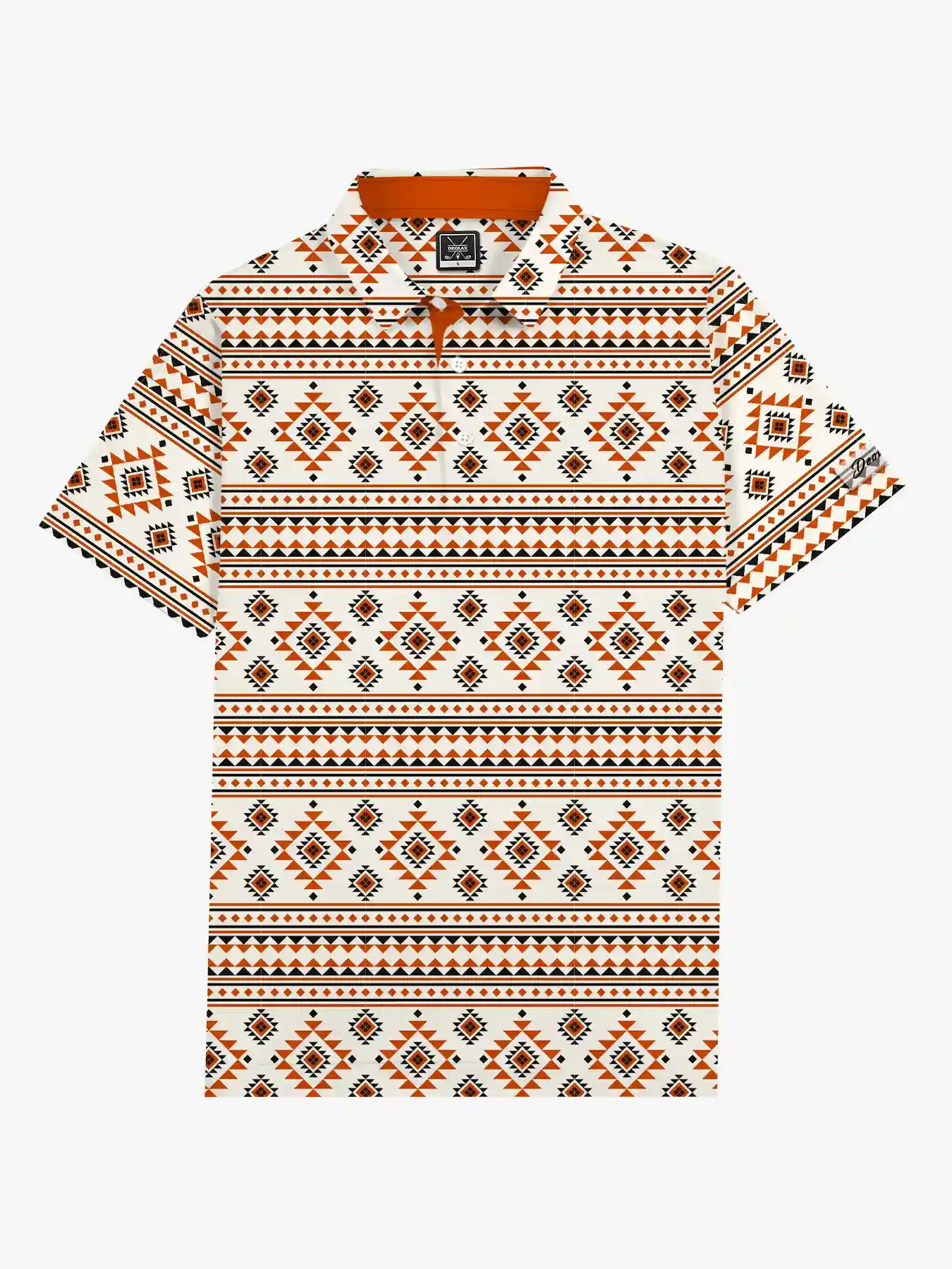 Desert Trail Orange Western Polo - Deolax