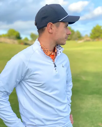 Doberman Quarter Zip - White