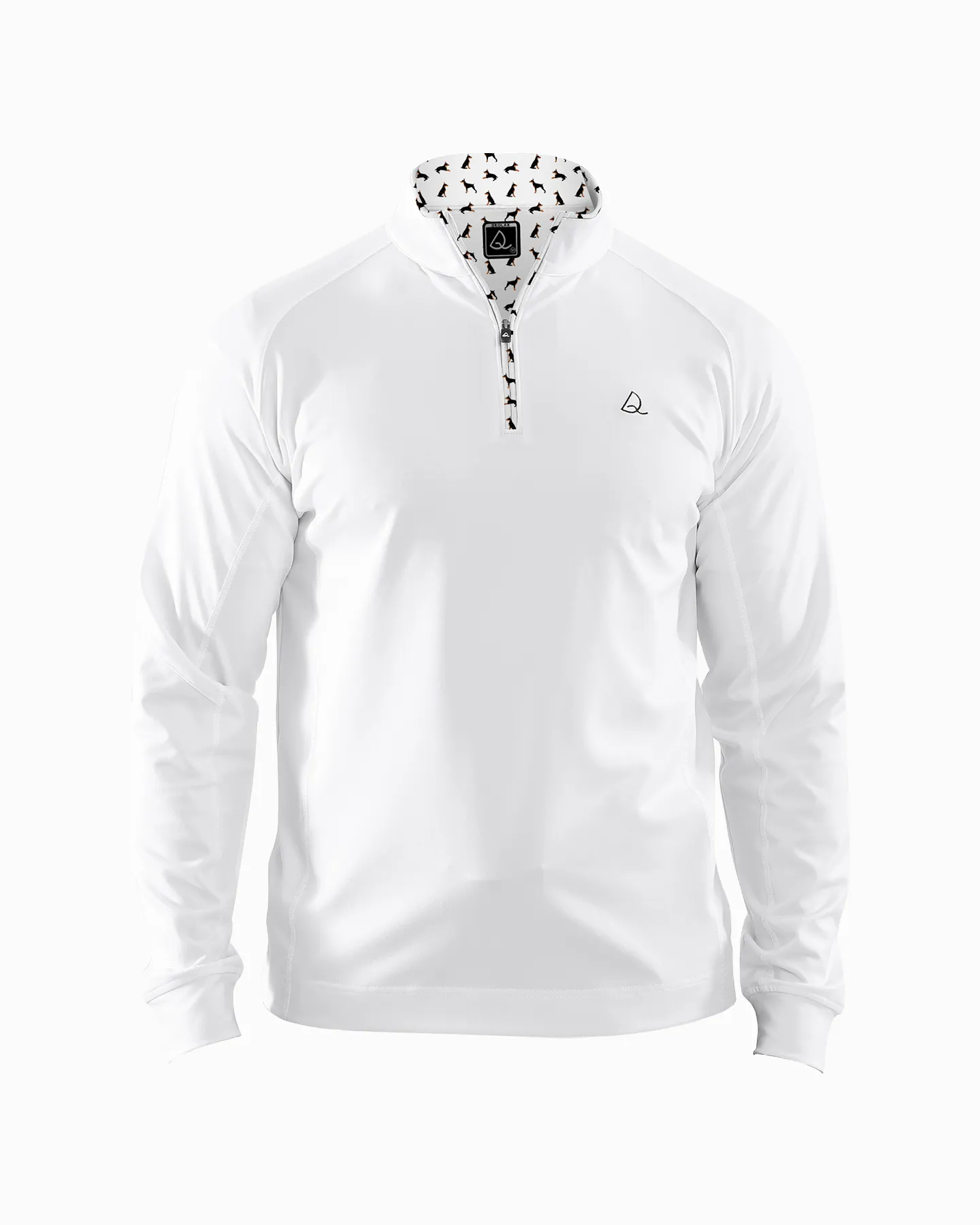 Doberman Quarter Zip - White