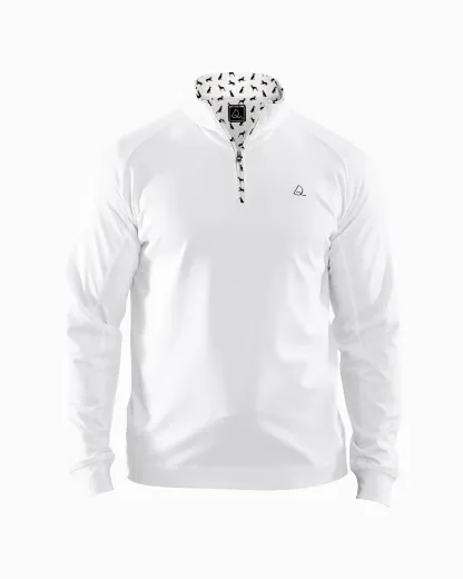 Doberman Quarter Zip - White