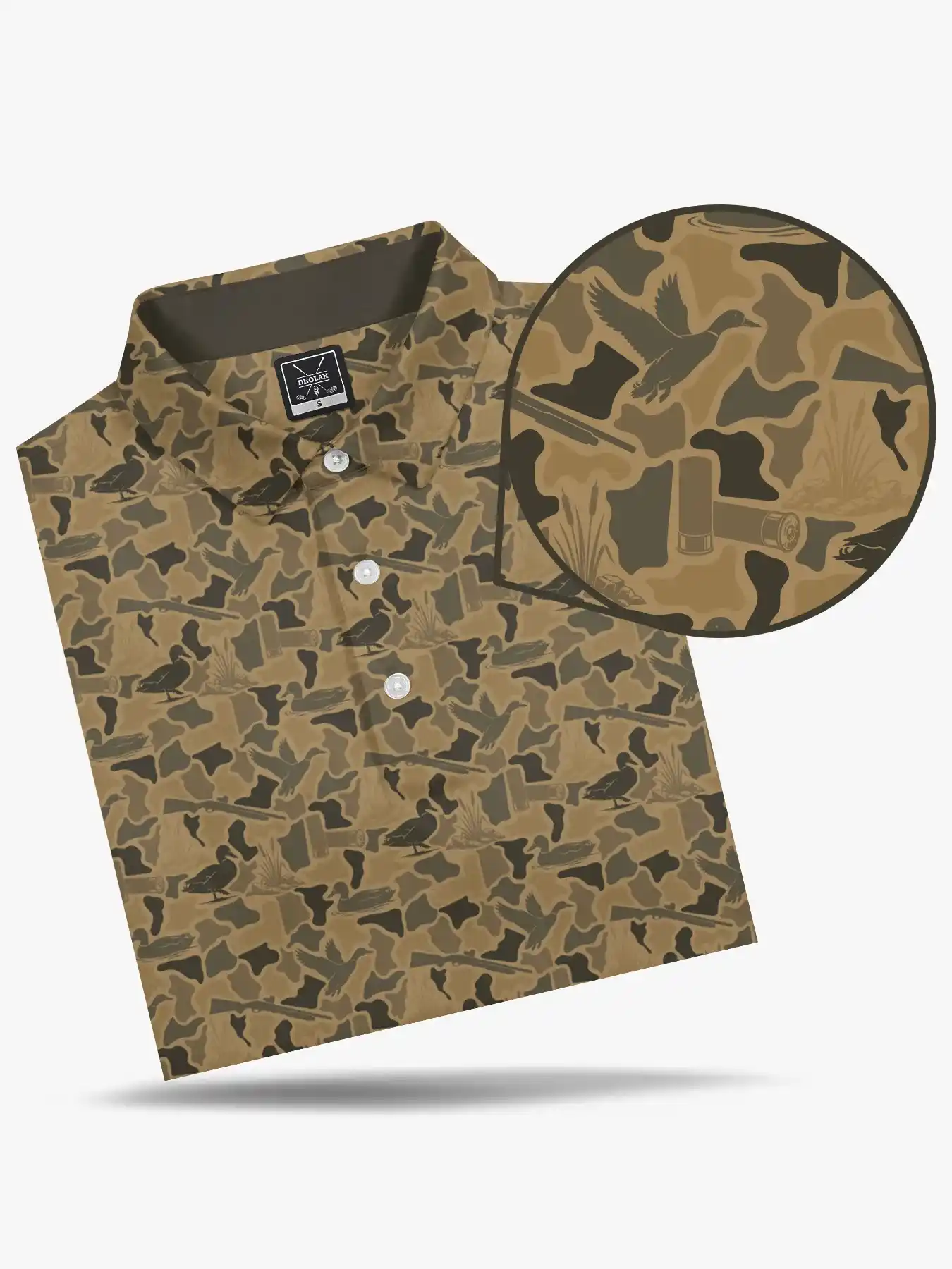 Duck Camp Camo Hunting Polo - Deolax
