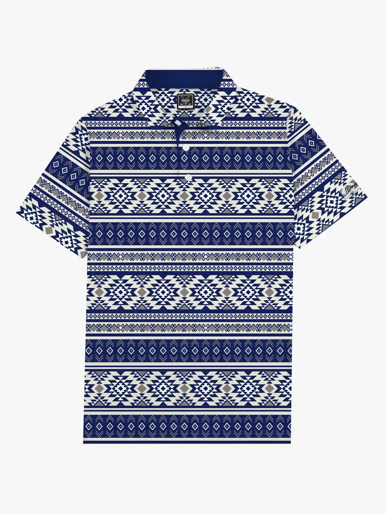 Dust & Stone Aztec Polo Shirt - Deolax