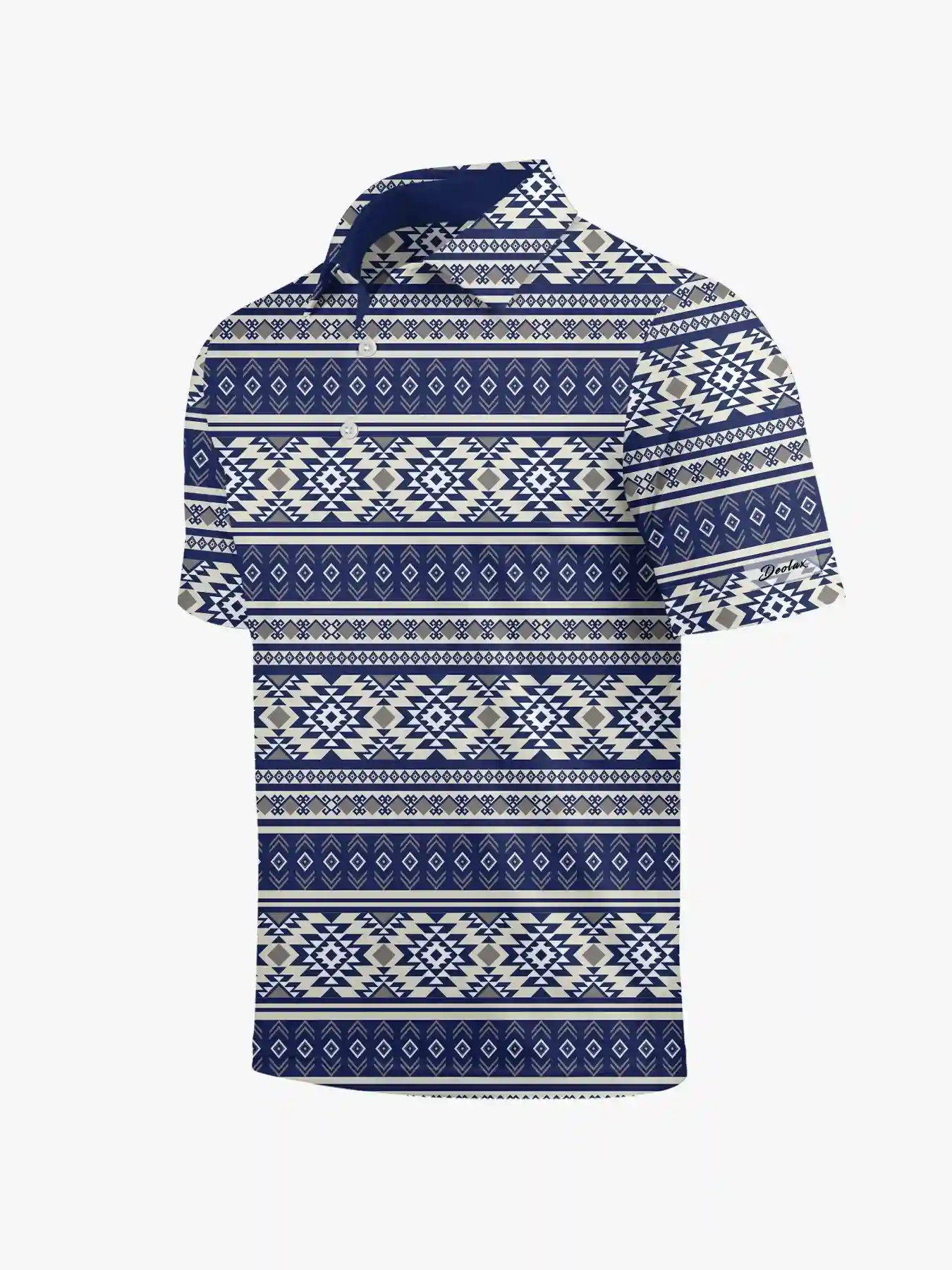 Dust & Stone Aztec Polo Shirt - Deolax