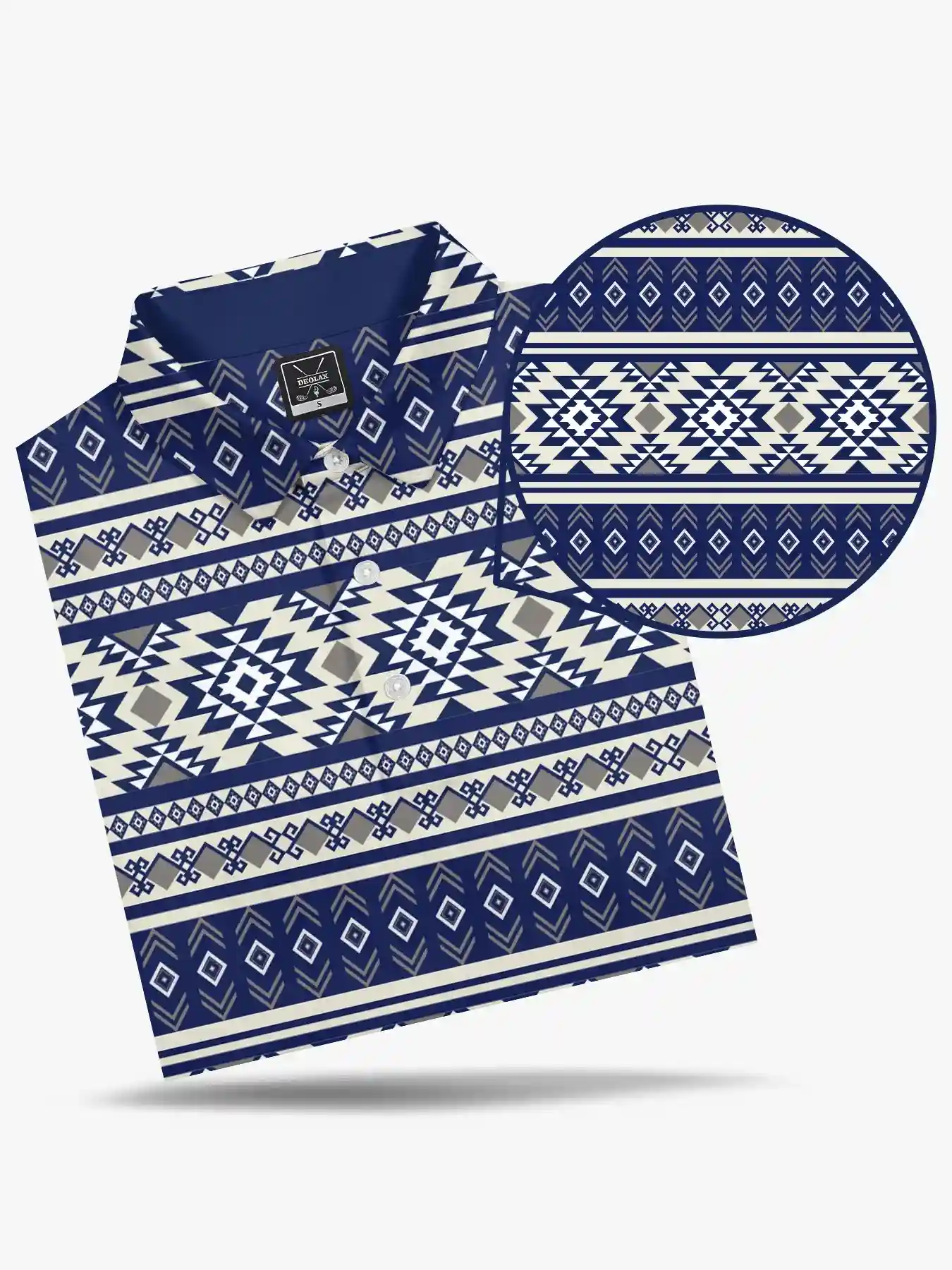 Dust & Stone Aztec Polo Shirt - Deolax