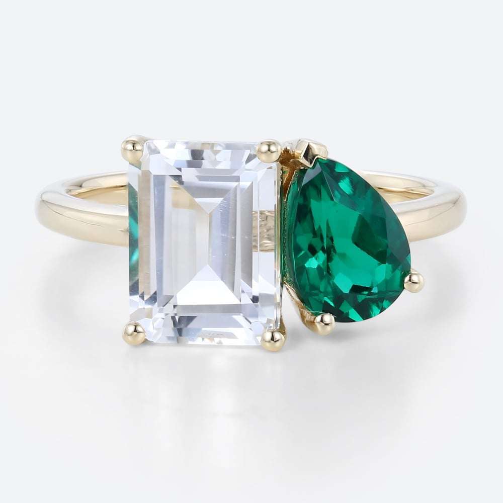 Emerald Lab Grown Diamond Rings