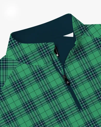 Evergreen Check Quarter Zip - Deolax