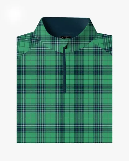 Evergreen Check Quarter Zip - Deolax