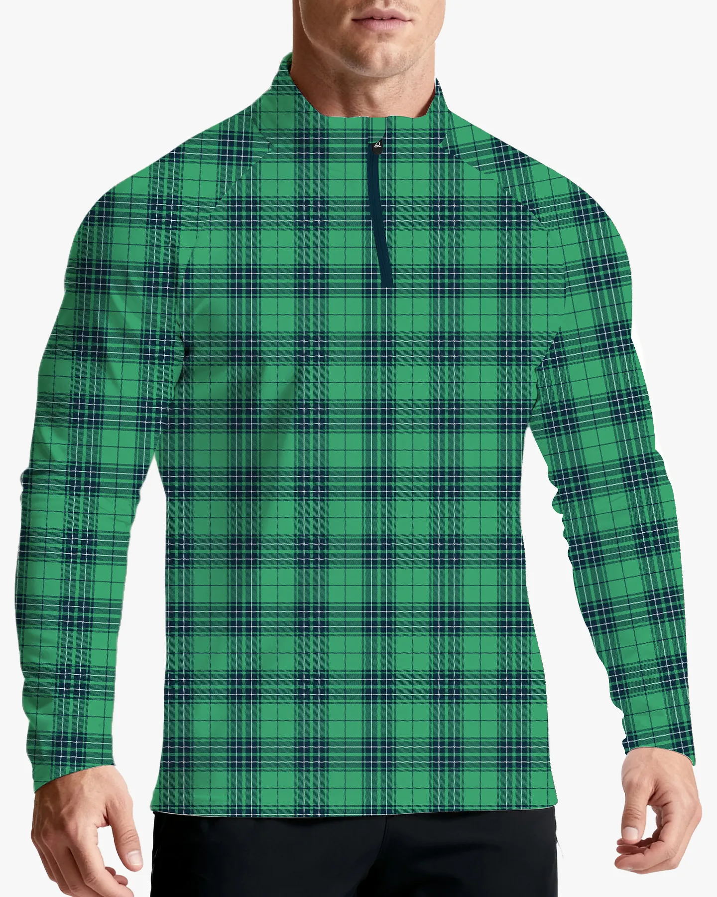 Evergreen Check Quarter Zip