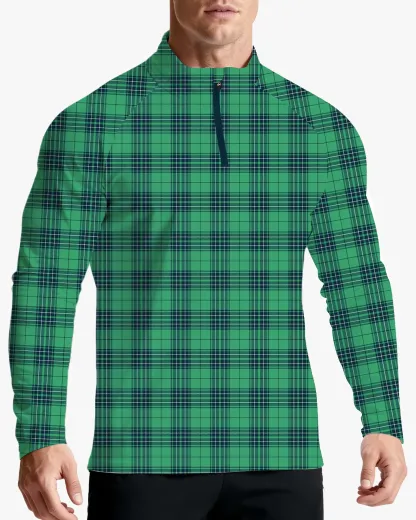 Evergreen Check Quarter Zip